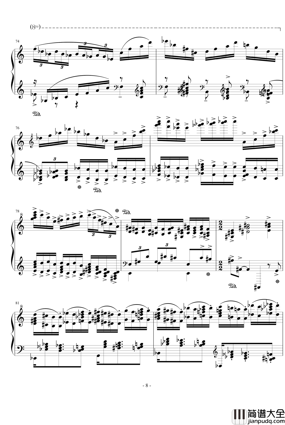 往事钢琴谱_c小调回旋奏鸣曲_流行追梦人