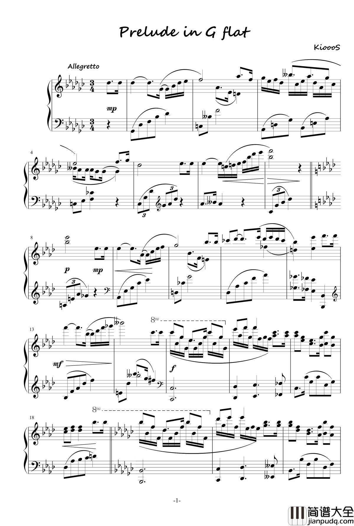 5.8分之曲钢琴谱_KioooS