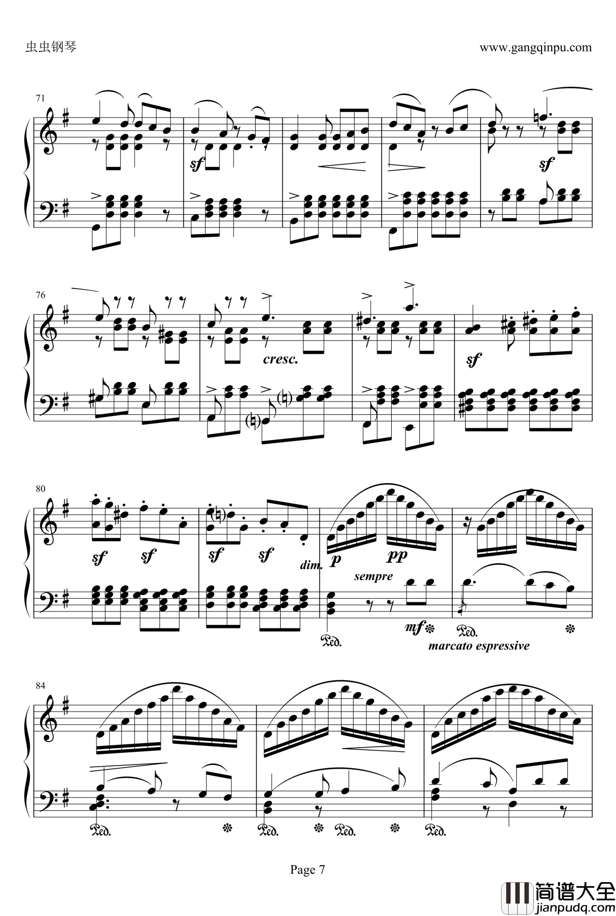 e小调随想回旋曲钢琴谱_门德尔松