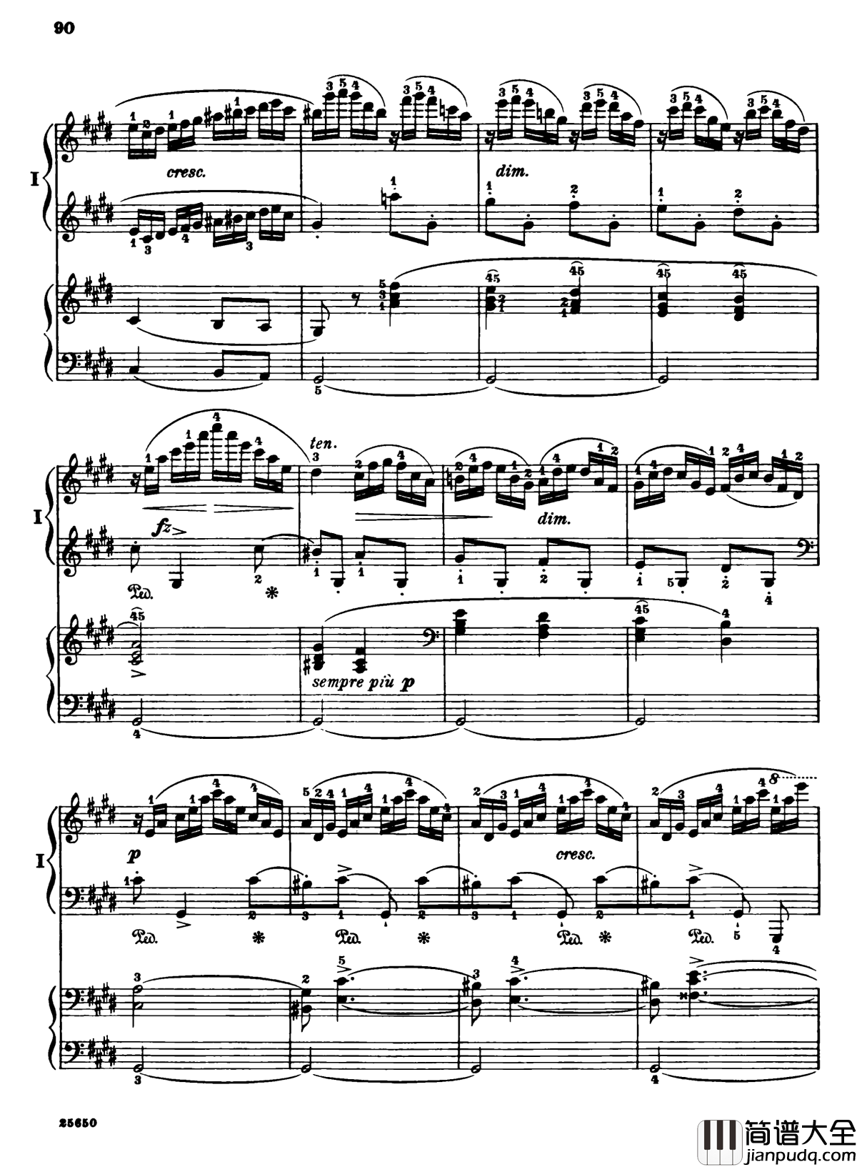 肖邦第一钢琴协奏曲钢琴谱_肖邦