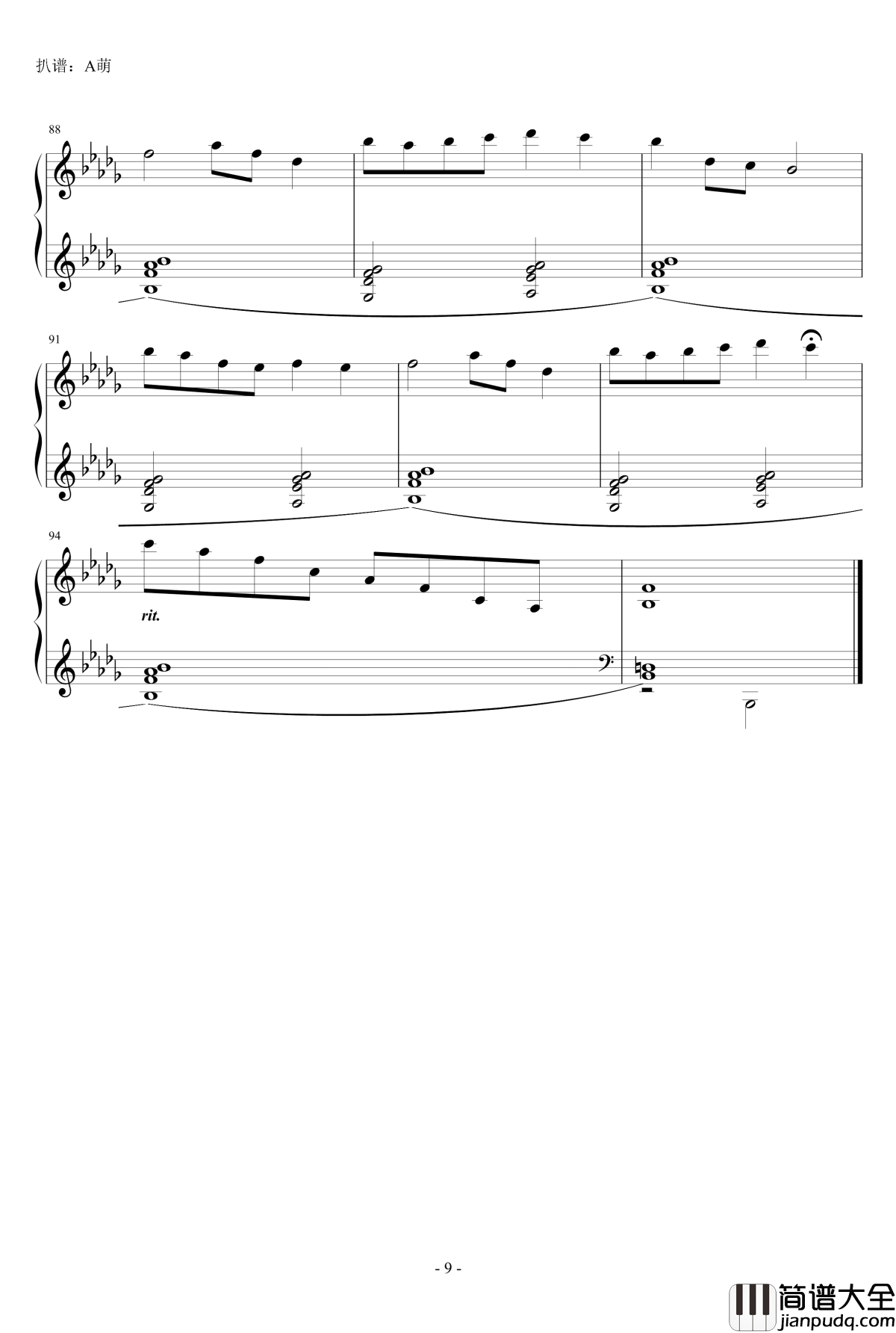 Luv_letter钢琴谱_双音轨版_DJ_Okawari
