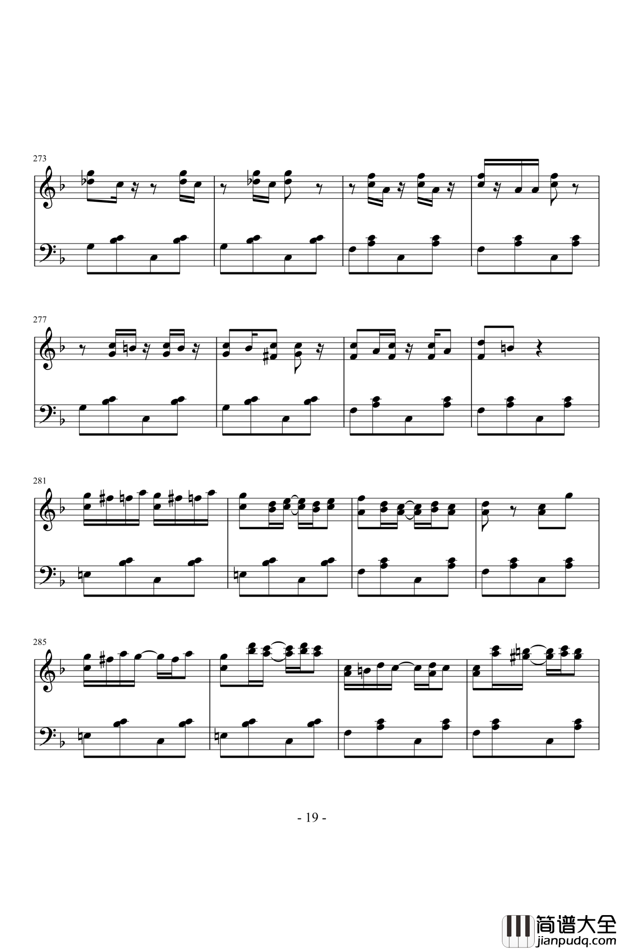 随想曲——动与静钢琴谱_江畔新绿