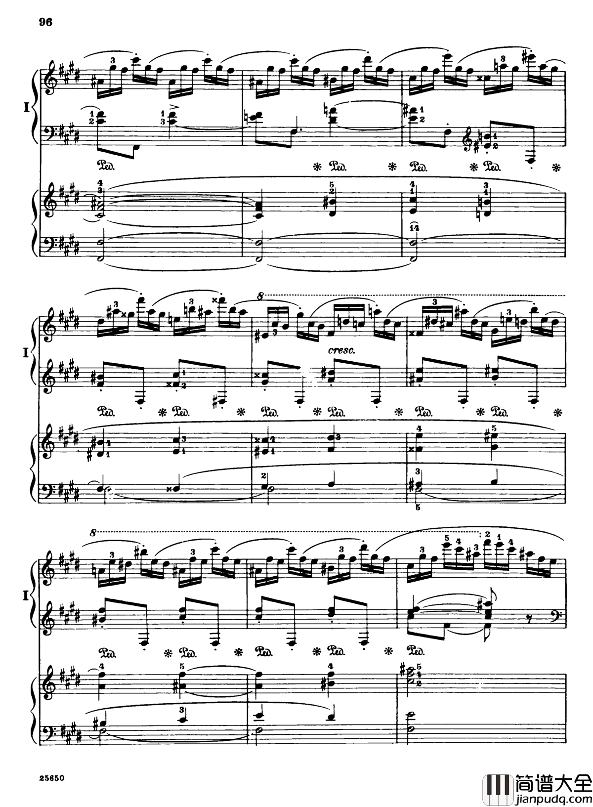 肖邦第一钢琴协奏曲钢琴谱_肖邦