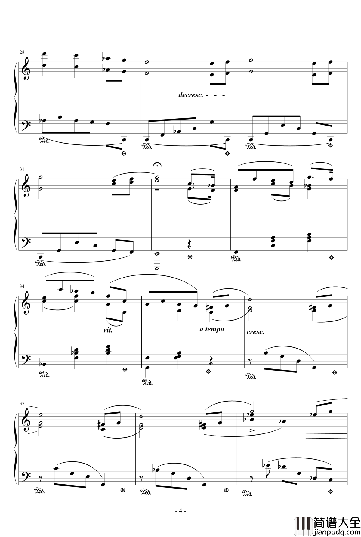 随想曲钢琴谱_天籁传声