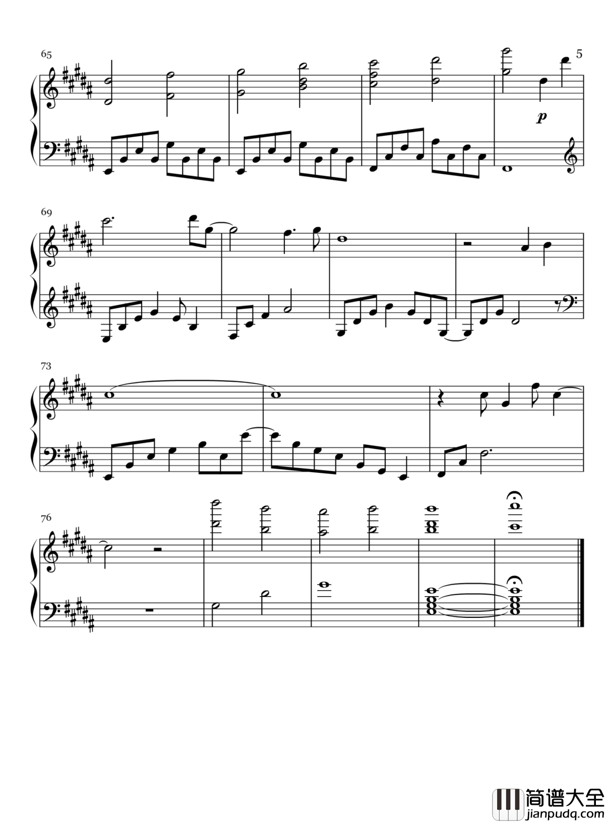 Glassy_Sky钢琴谱_东京喰种第二季OST_金木研