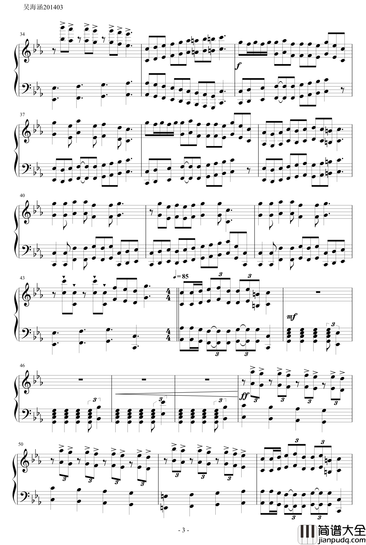 午夜小步舞曲钢琴谱_Midnight_Menuette_马克西姆maksim&赫吉克_Tonci_Huljic