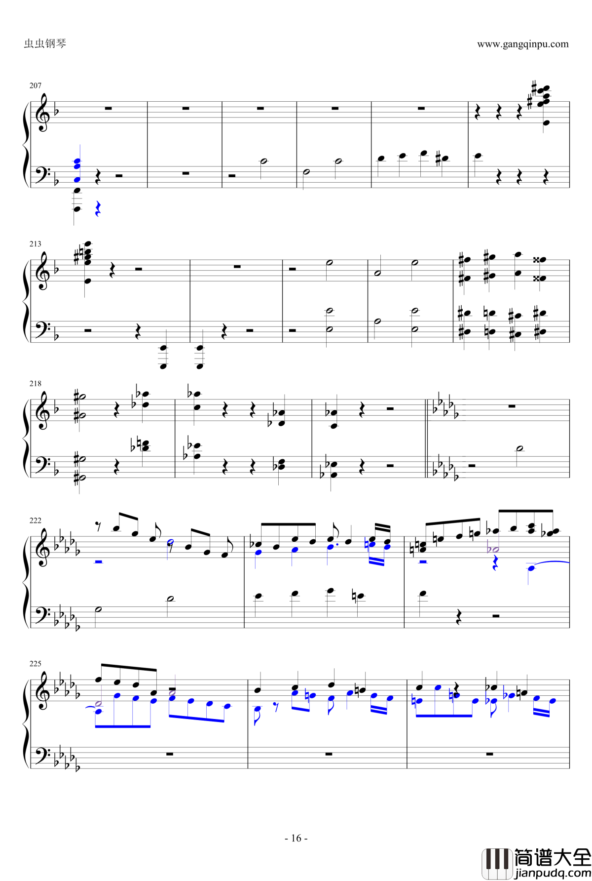 布鲁克纳第五交响曲第四乐章钢琴谱_钢琴独奏版