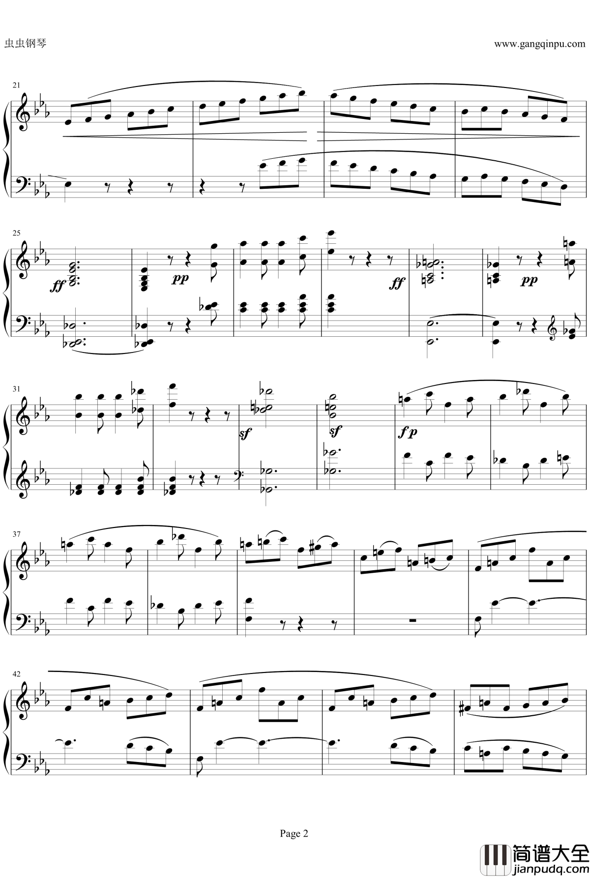 第四钢琴奏鸣曲Op7钢琴谱_贝多芬_beethoven