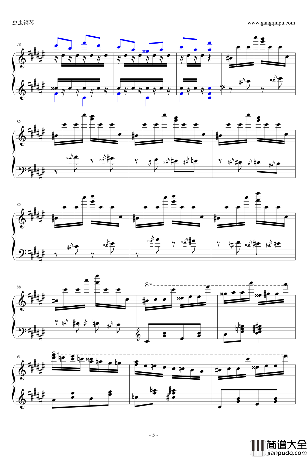 匈牙利狂想曲第二号钢琴谱_霍洛维茨版
