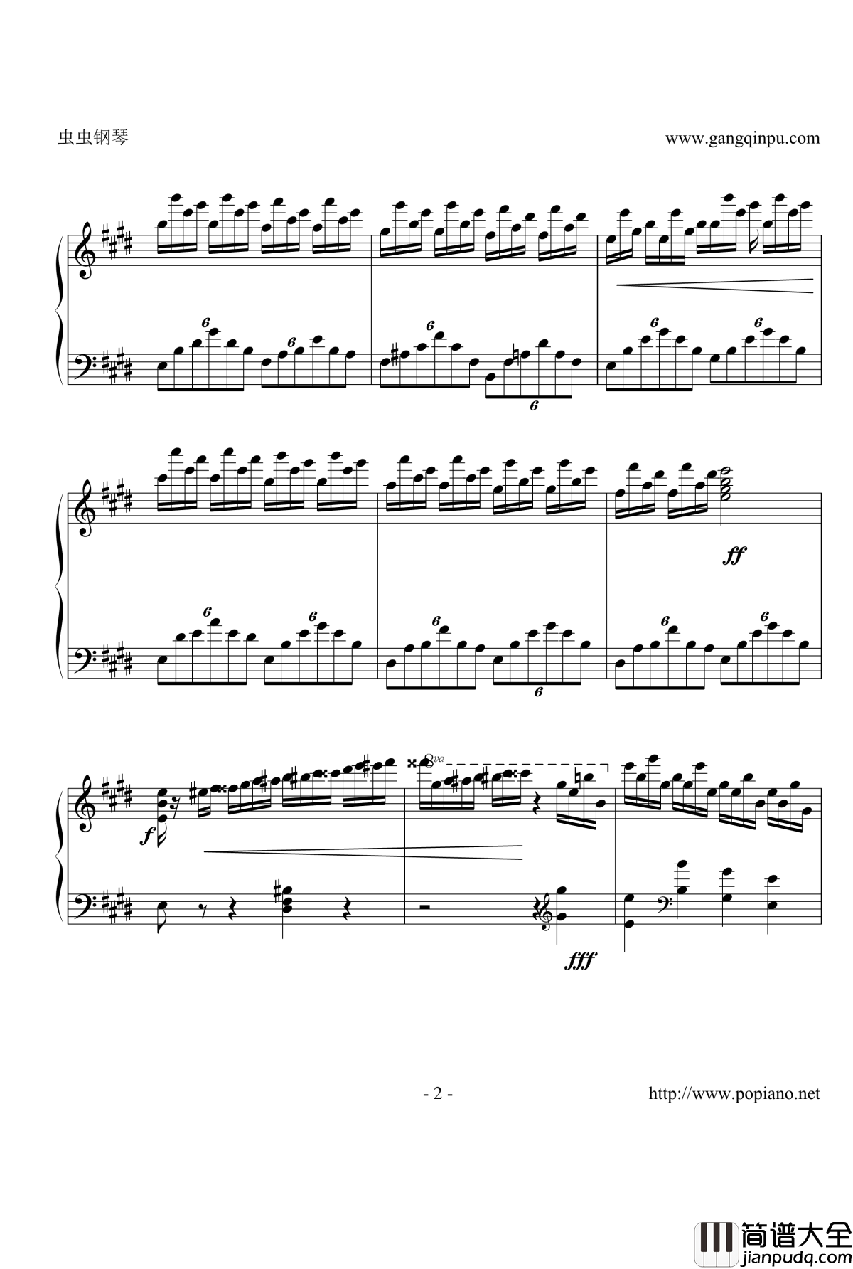 幻想小星星钢琴谱_肖邦_chopin