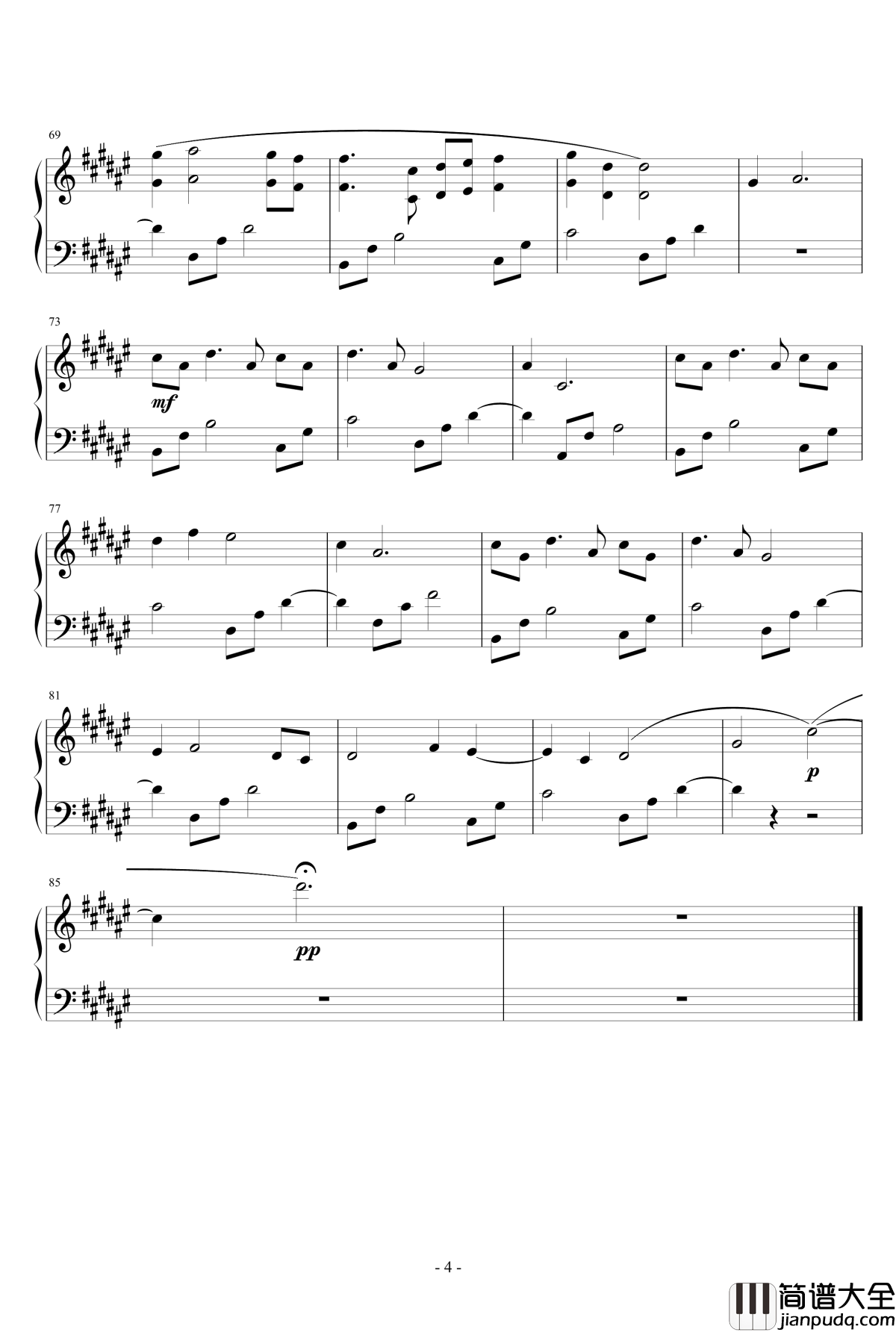 南柯钢琴谱_Supianoz