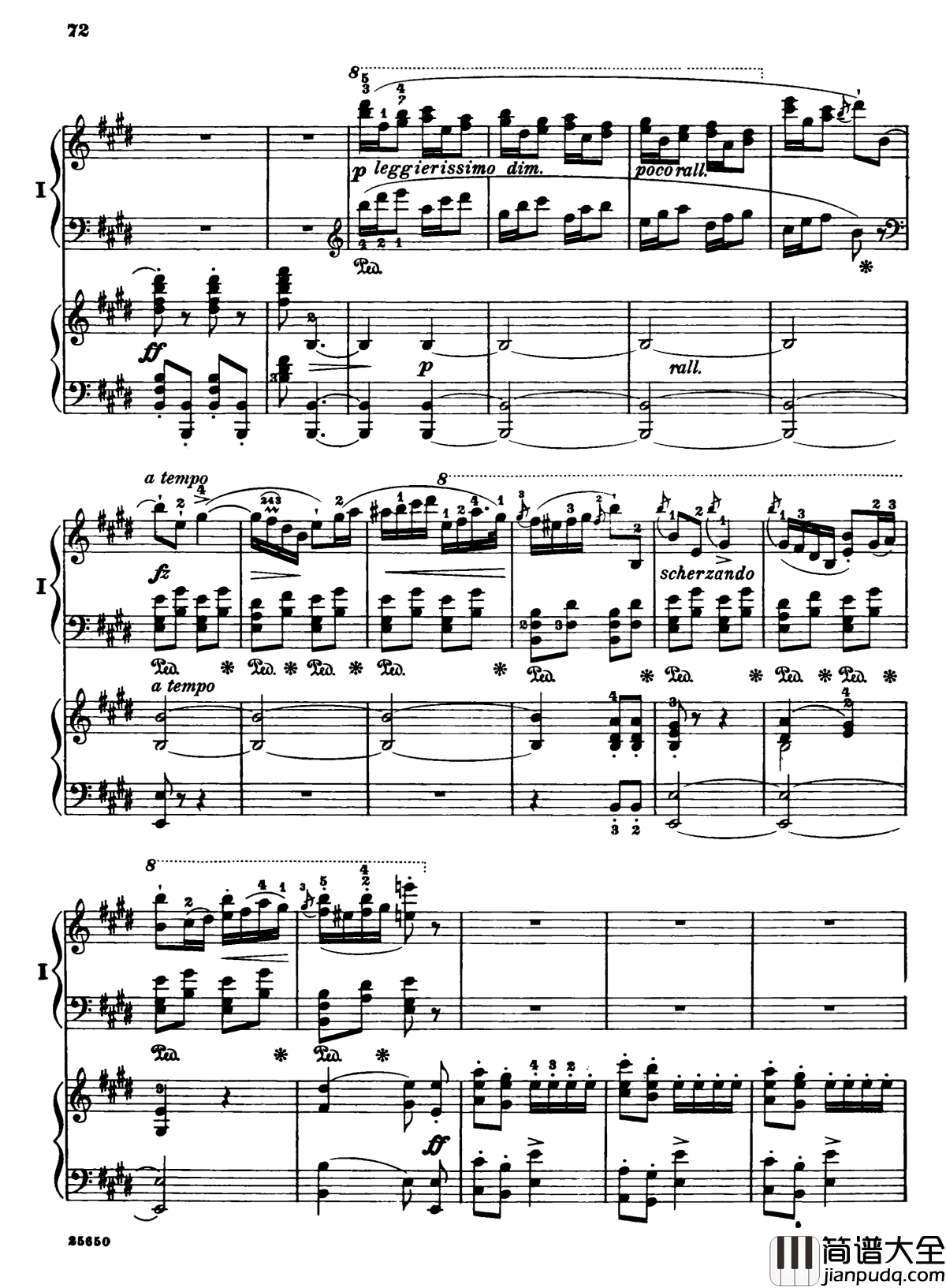 肖邦第一钢琴协奏曲钢琴谱_肖邦