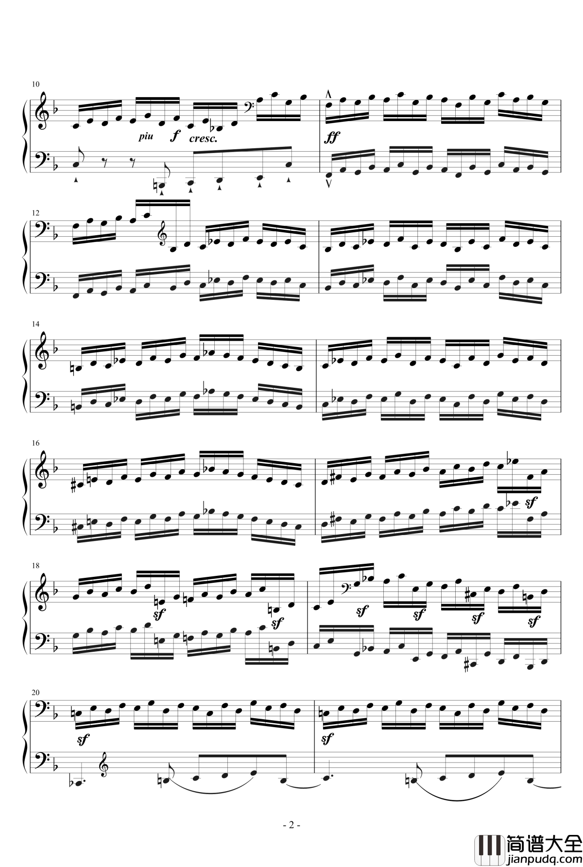克列门蒂练习曲No.13钢琴谱_克来门蒂