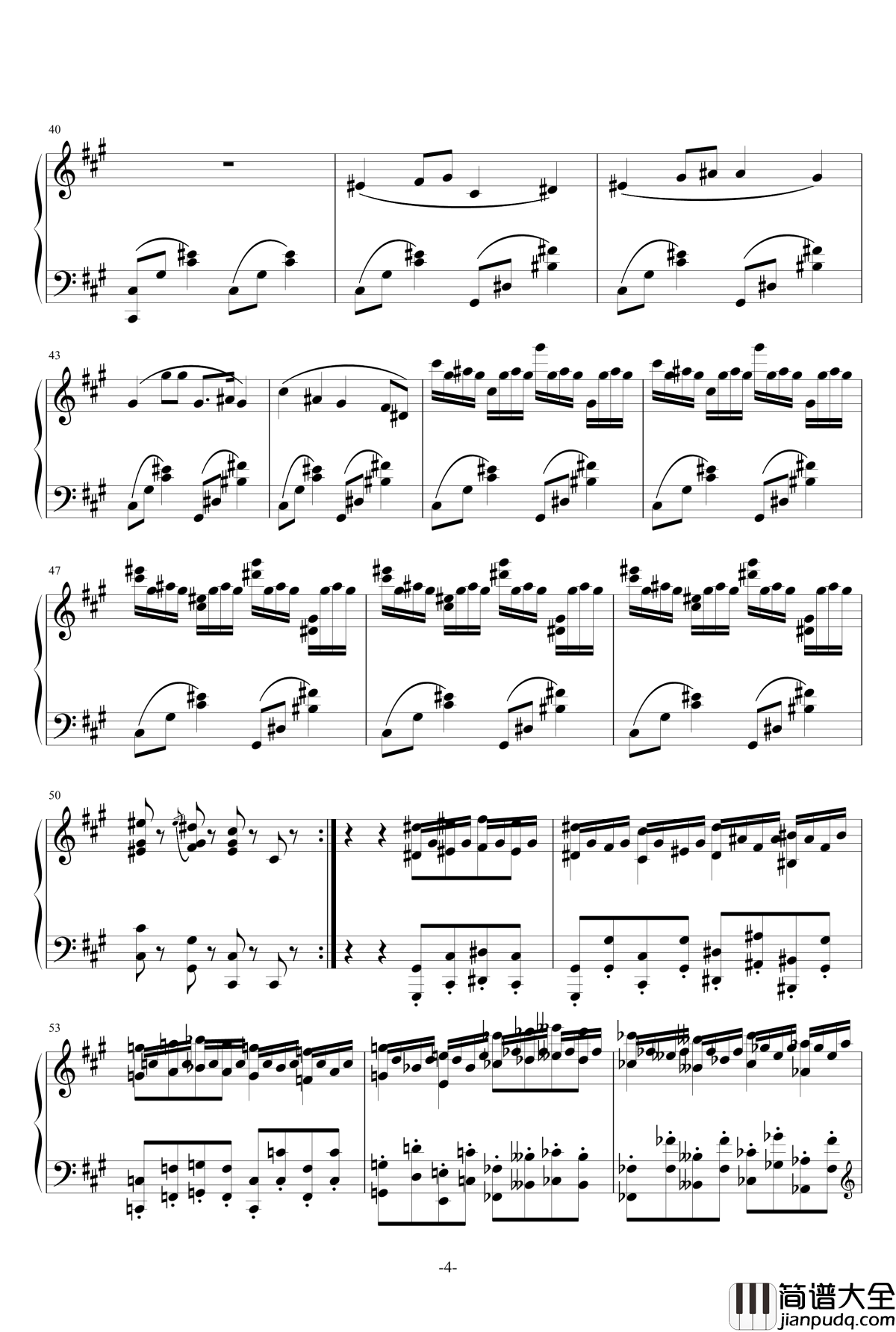 小温狂想曲1钢琴谱_一个球
