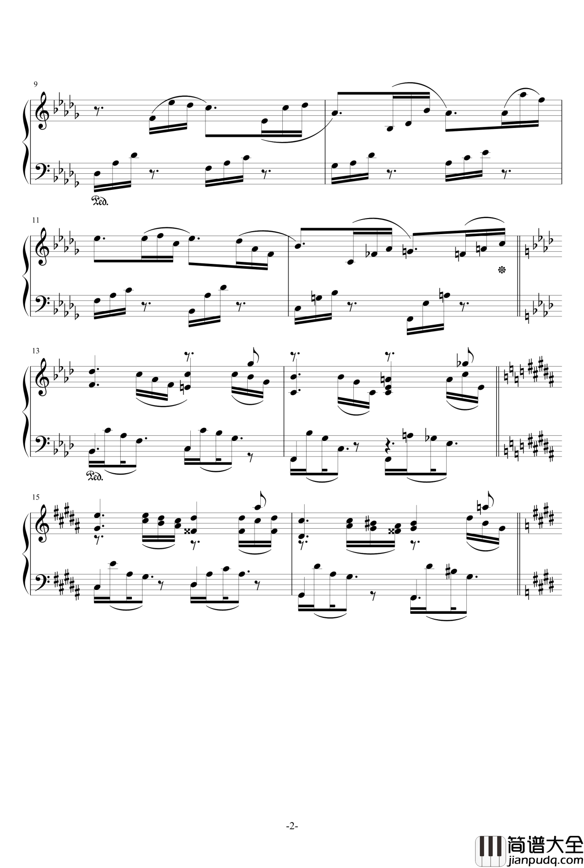 风起的秋钢琴谱_夜曲_AlfredAria