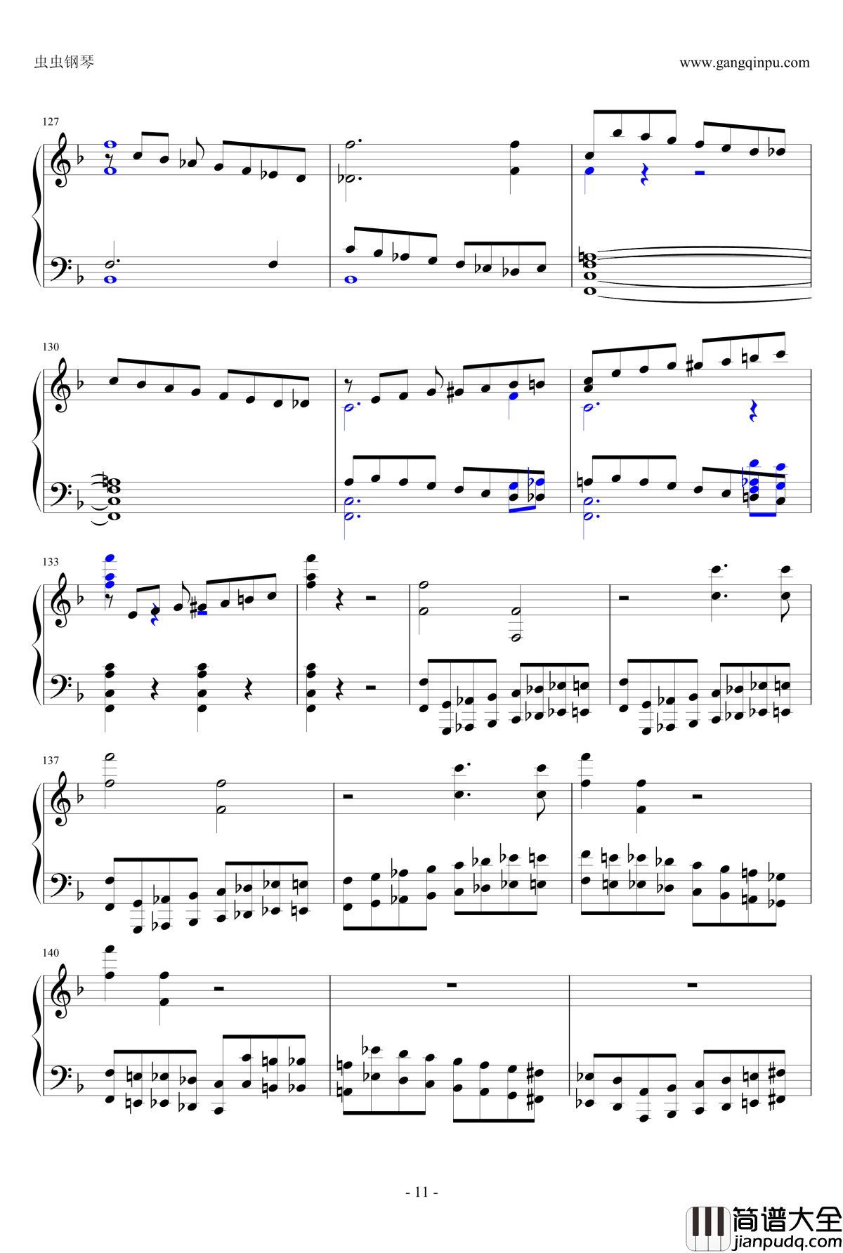布鲁克纳第五交响曲第四乐章钢琴谱_钢琴独奏版