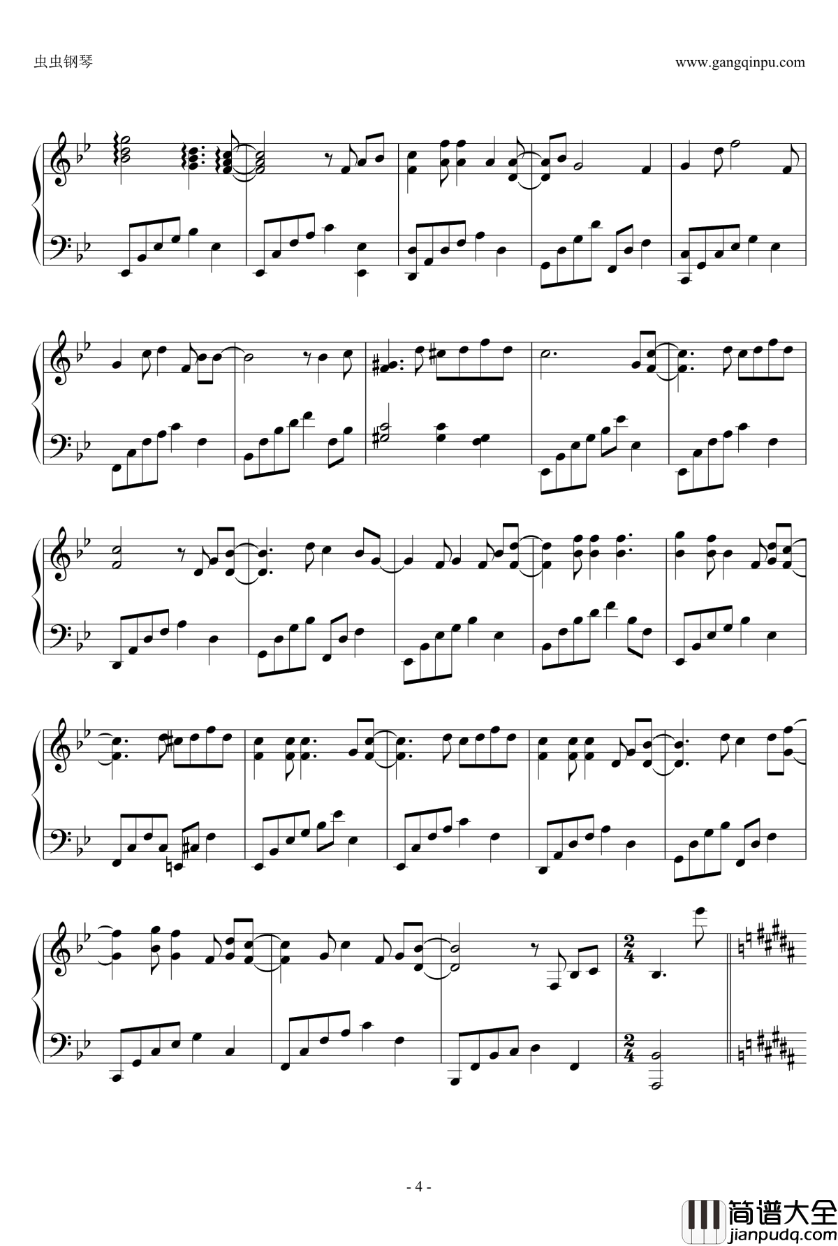 复刻回忆钢琴谱_完整纯钢版_pianoboy