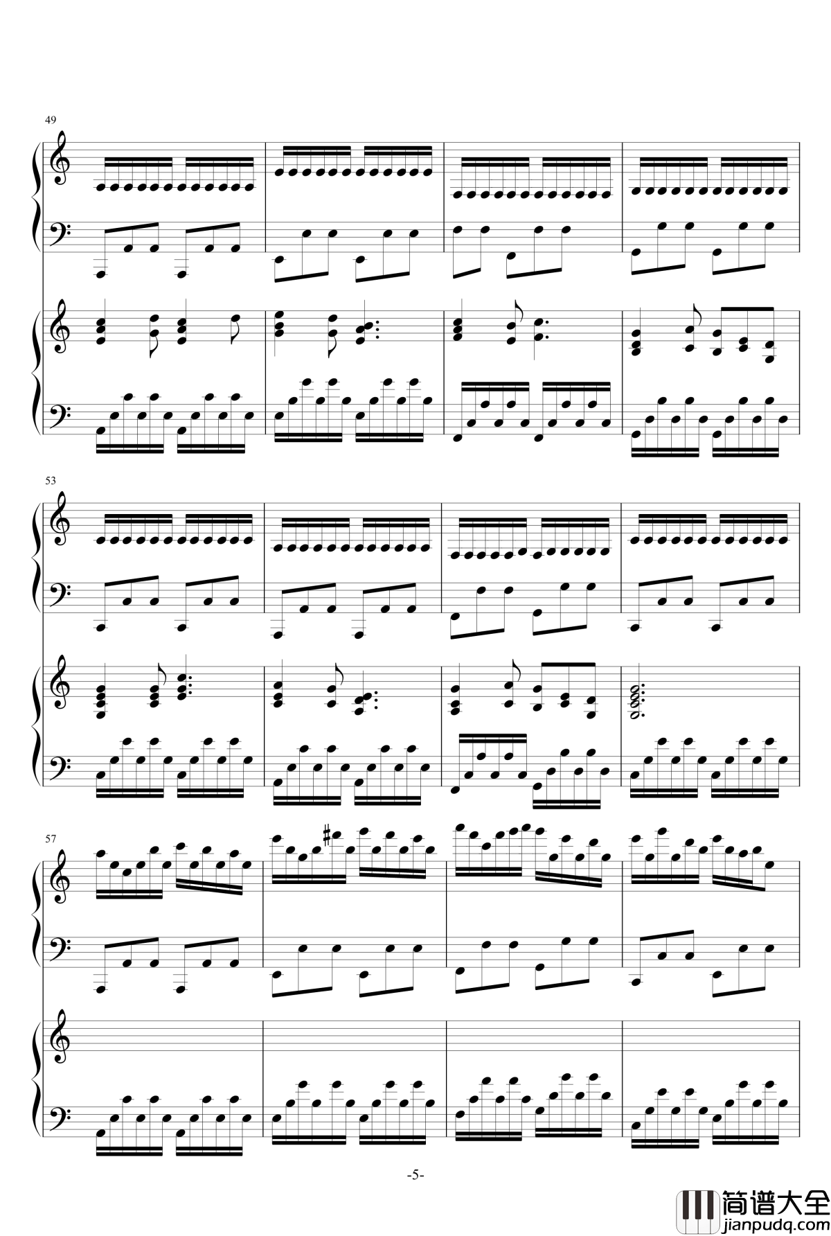 极品钢琴高手练习曲3钢琴谱_as2134