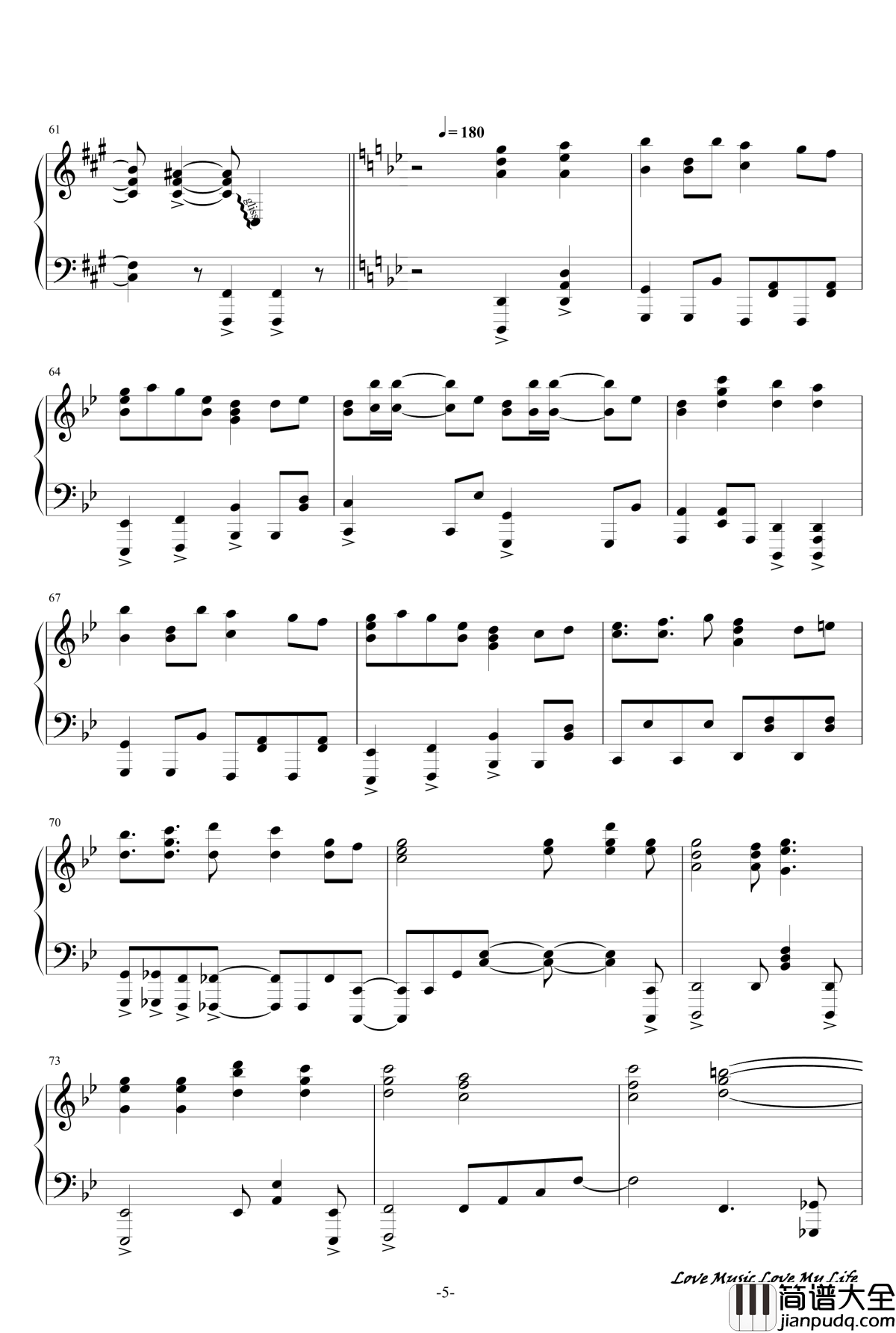 触手猴72首动漫名曲连弹钢琴谱_part_1