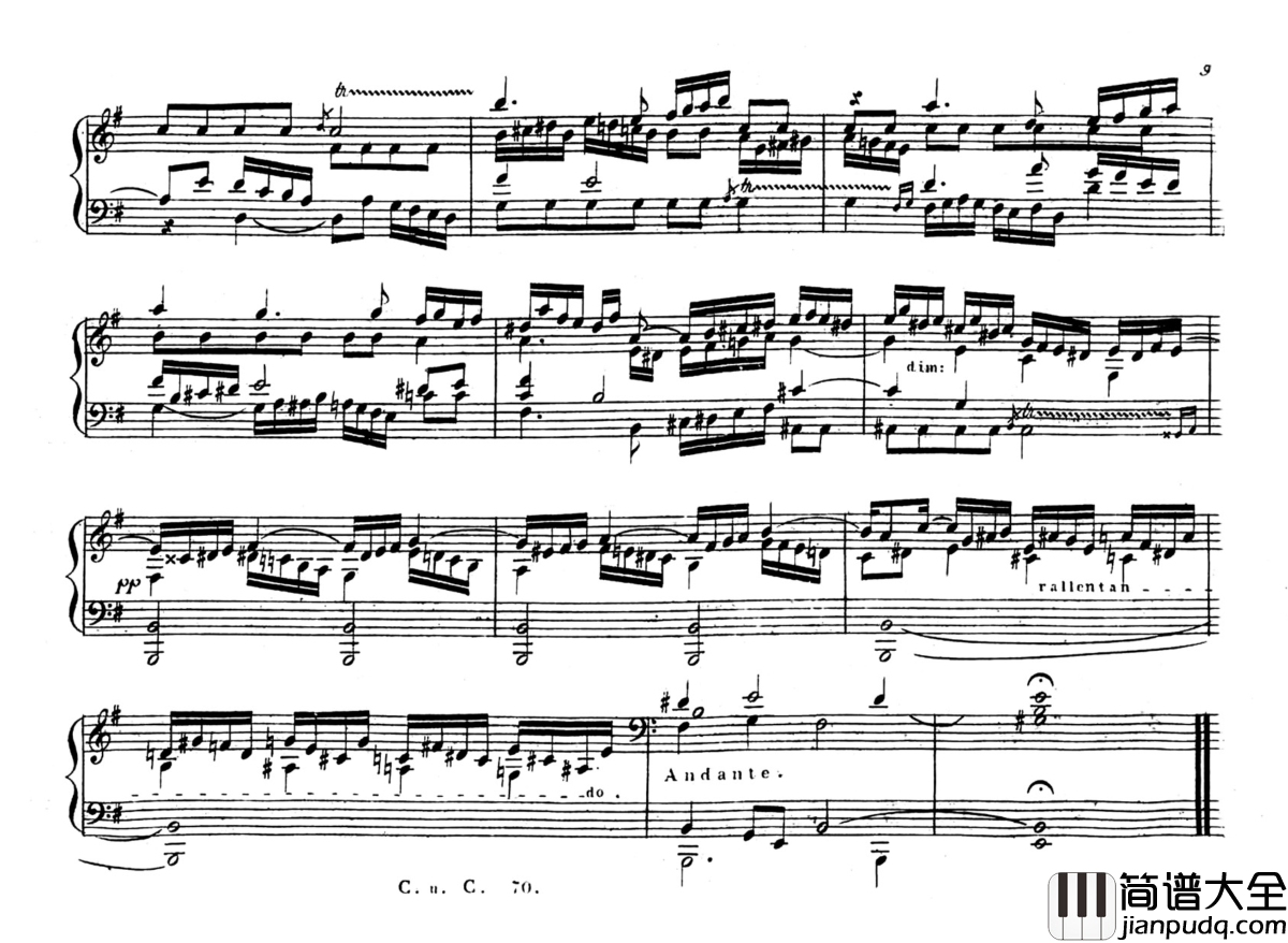 Capriccio_a_la_Fuga_in_E_minor钢琴谱_车尔尼_Czerny