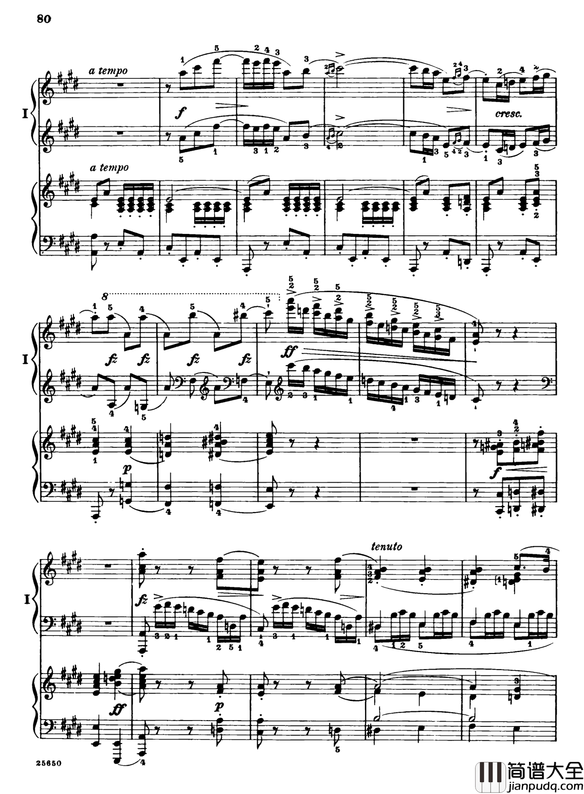 肖邦第一钢琴协奏曲钢琴谱_肖邦