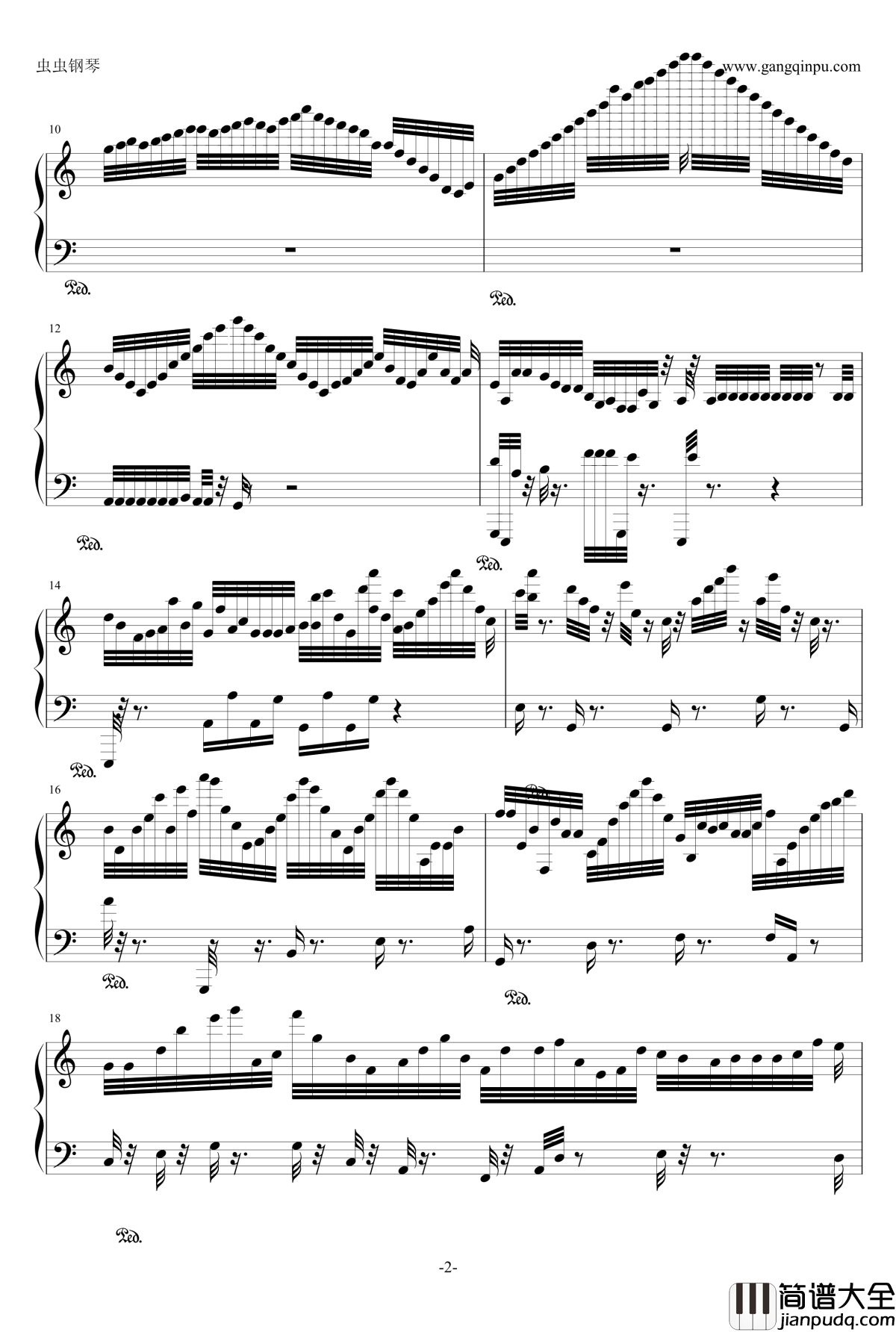 白键之舞钢琴谱_老涂练习曲2_老涂