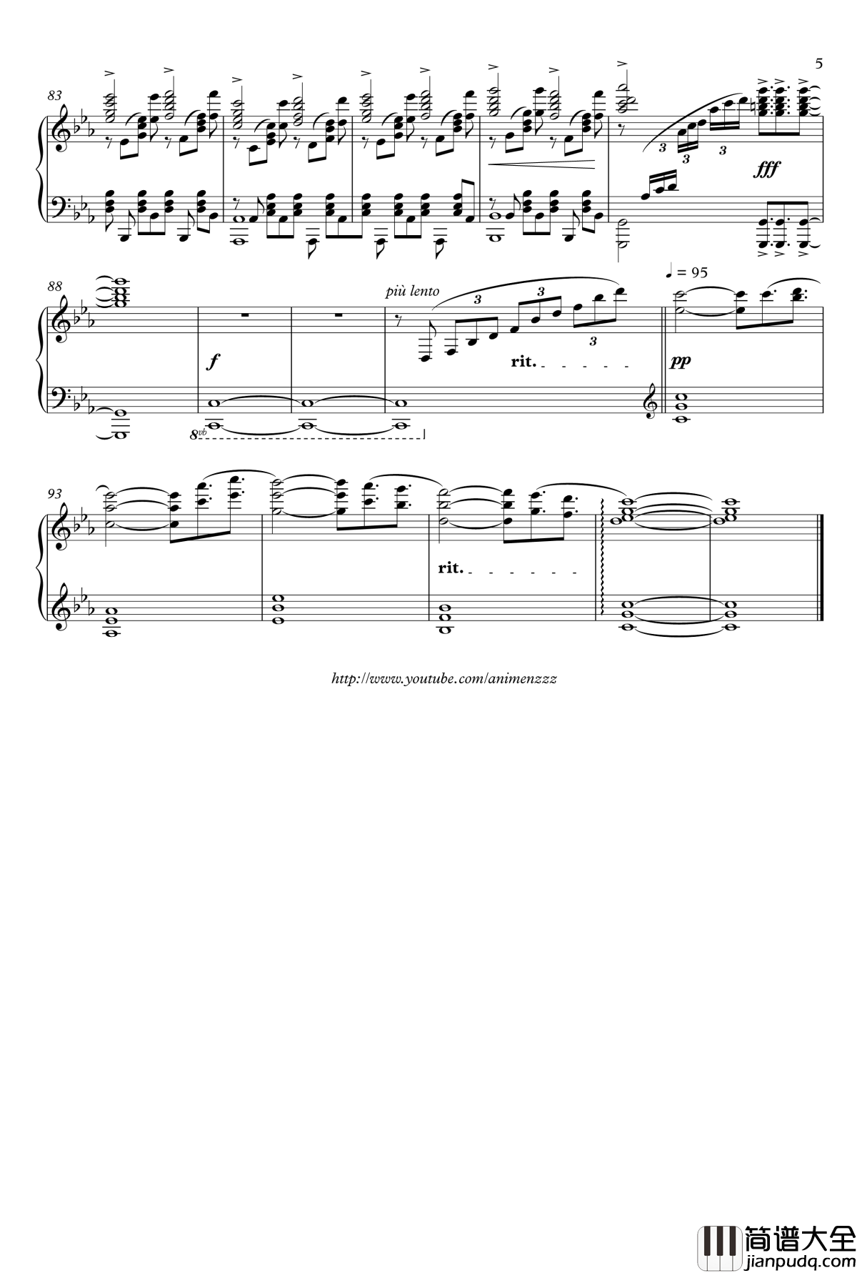 Swordland钢琴谱_Main_Theme_Animenz_刀剑神域_OST【Animenz】