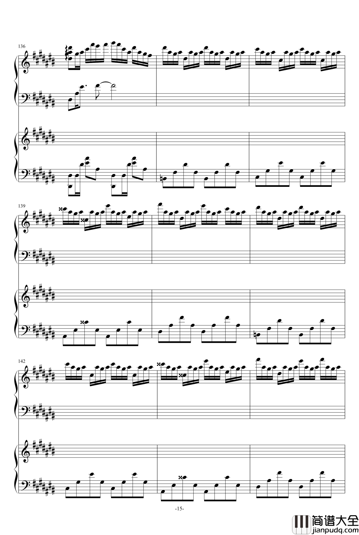 2135号组曲连弹钢琴谱_as2134