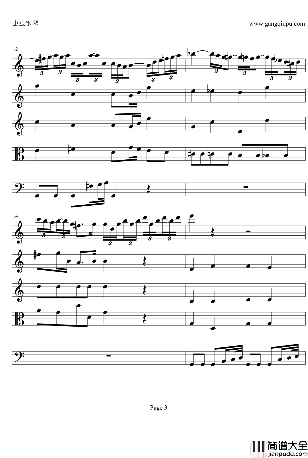a小调小提琴协奏曲第二乐章钢琴谱_巴赫_P.E.Bach
