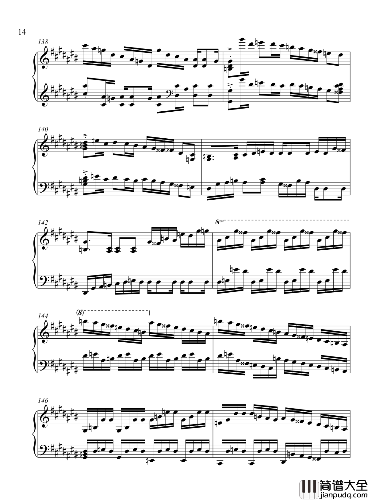 辛普森B大调练习曲钢琴谱_辛普森