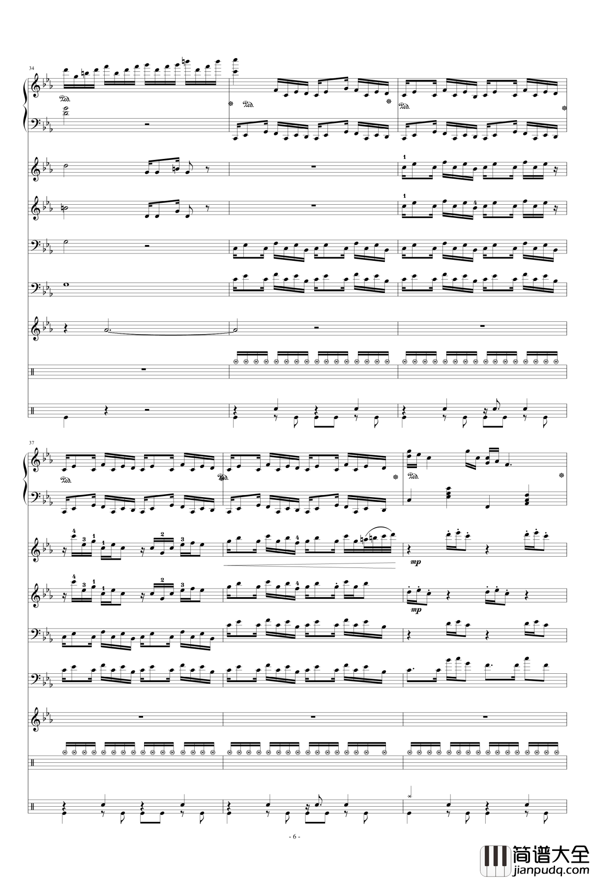 克罗地亚狂想曲钢琴谱_马克西姆_Maksim·Mrvica