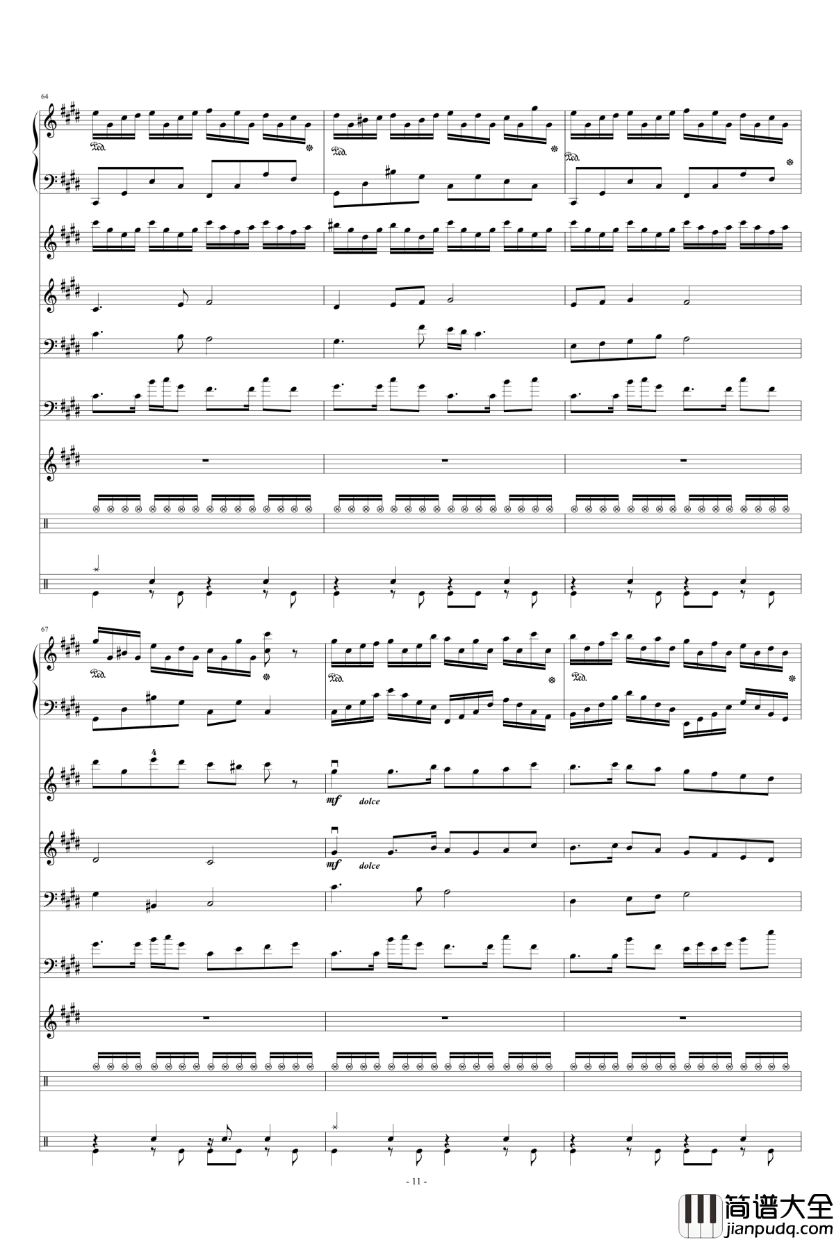 克罗地亚狂想曲钢琴谱_马克西姆_Maksim·Mrvica