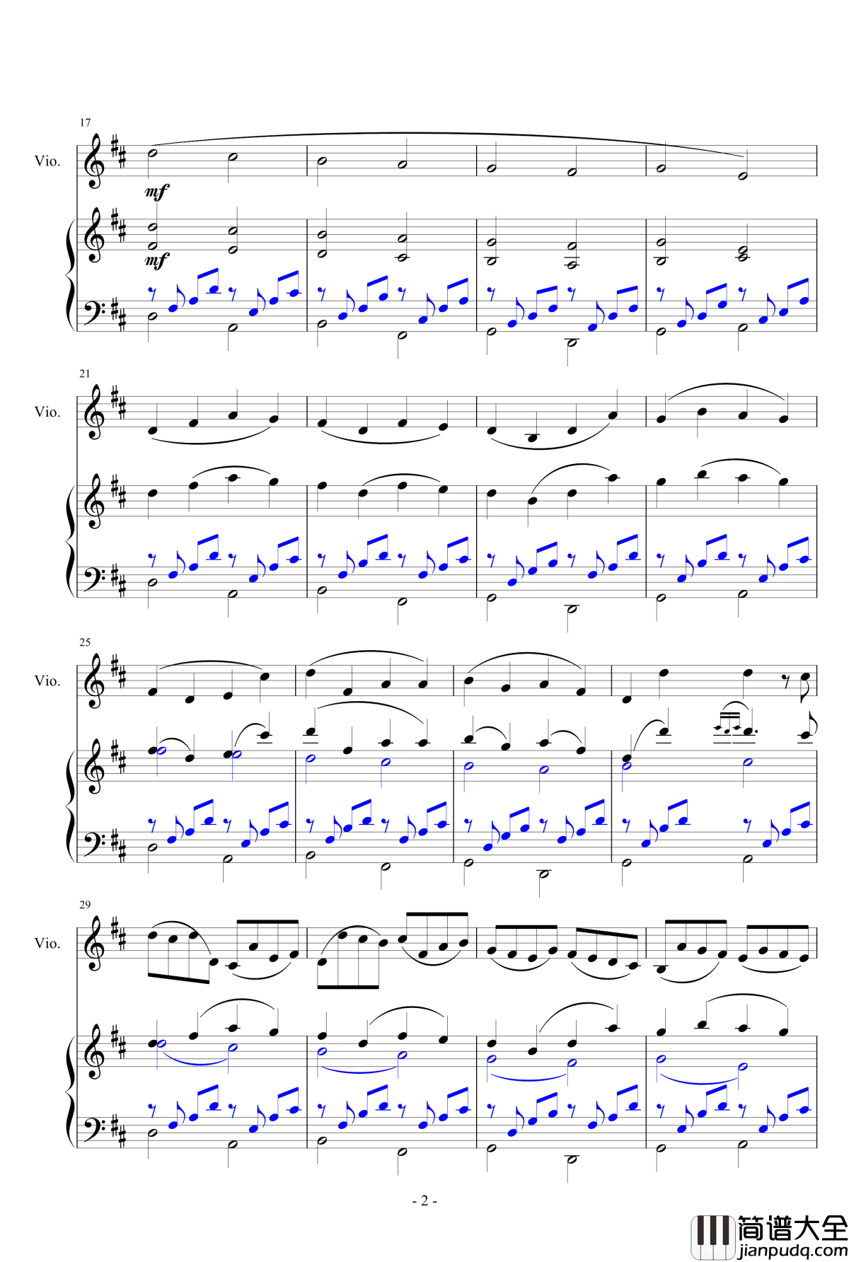 卡农钢琴谱_小提琴钢琴合奏_Johann_Pachelbel