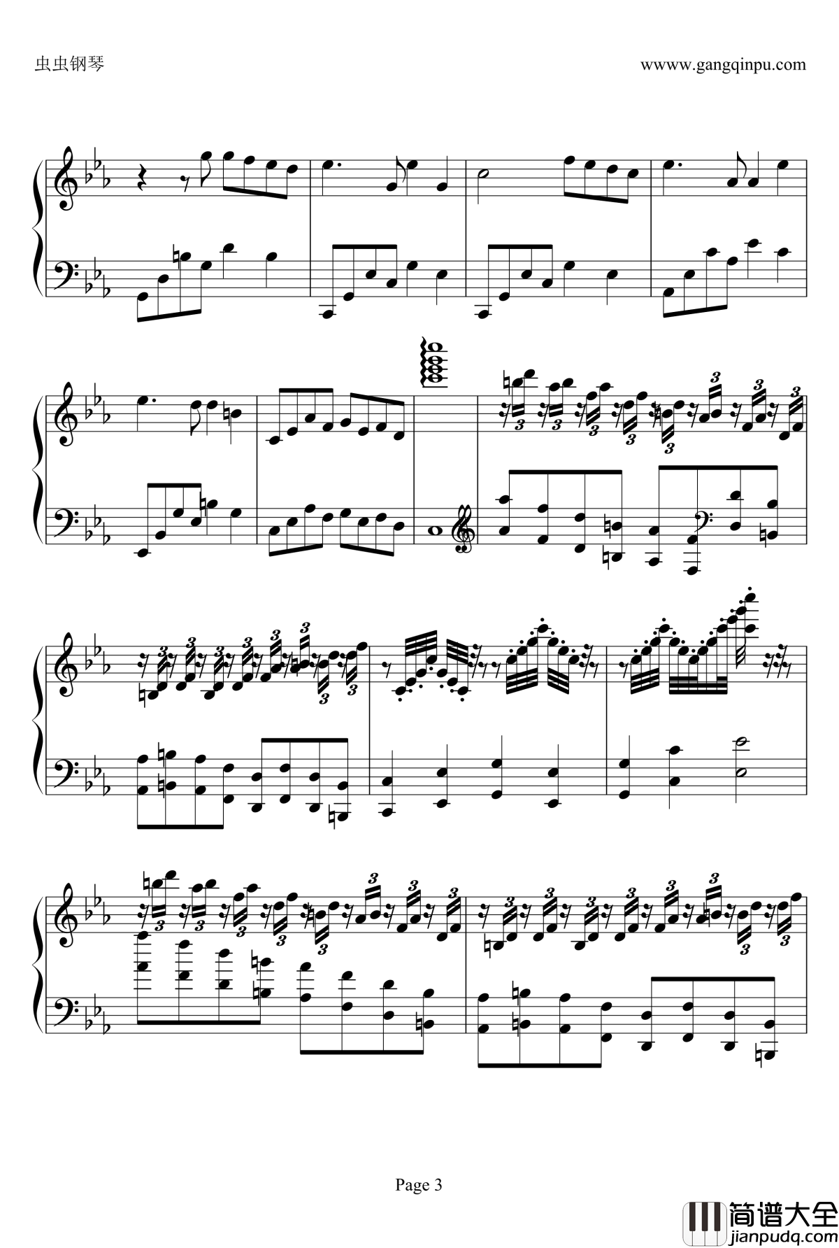 利鲁之歌钢琴谱_Leeloos_tune_纯钢琴_马克西姆_Maksim·Mrvica