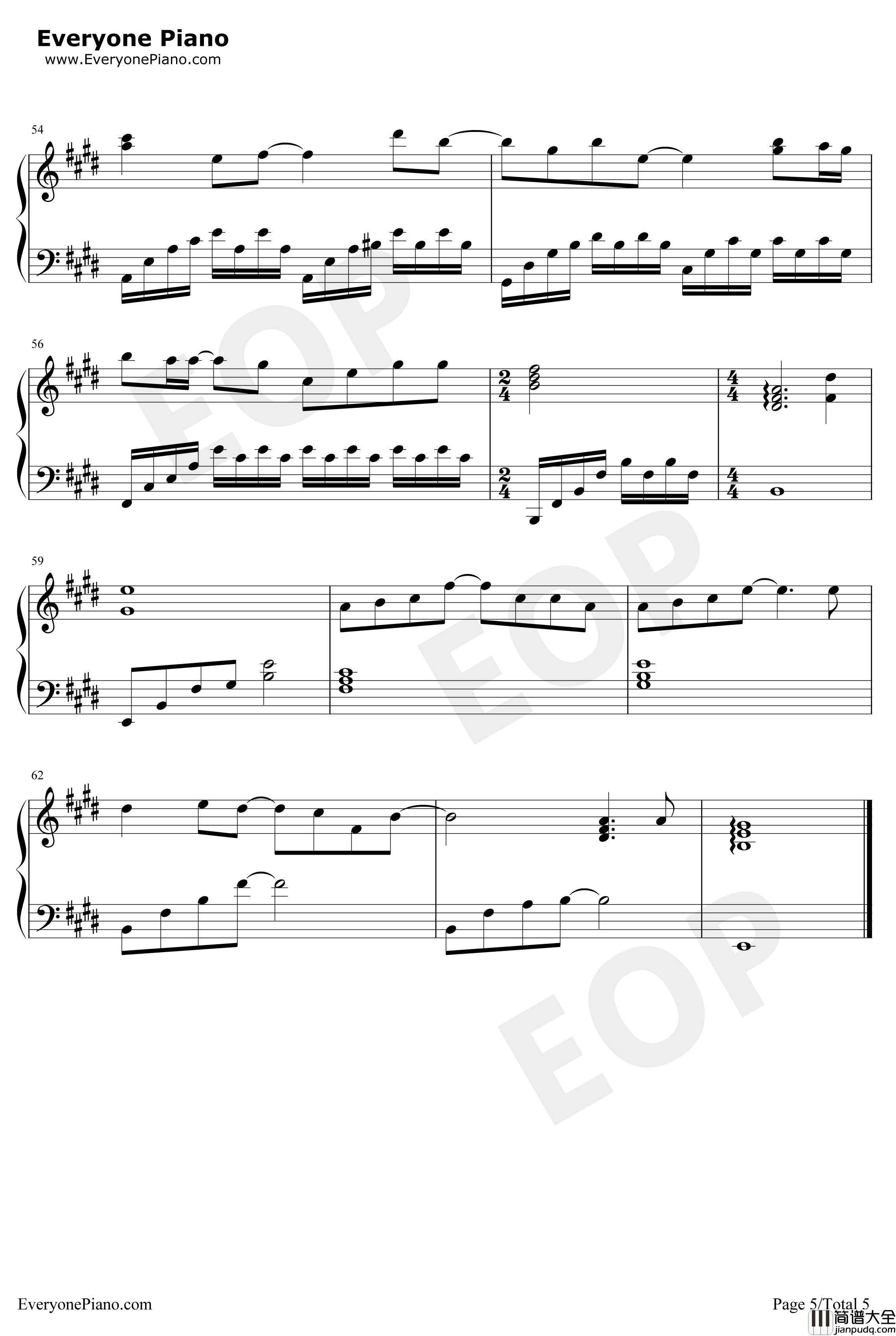 真的傻钢琴谱_徐佳莹_一吻定情追爱版主题曲