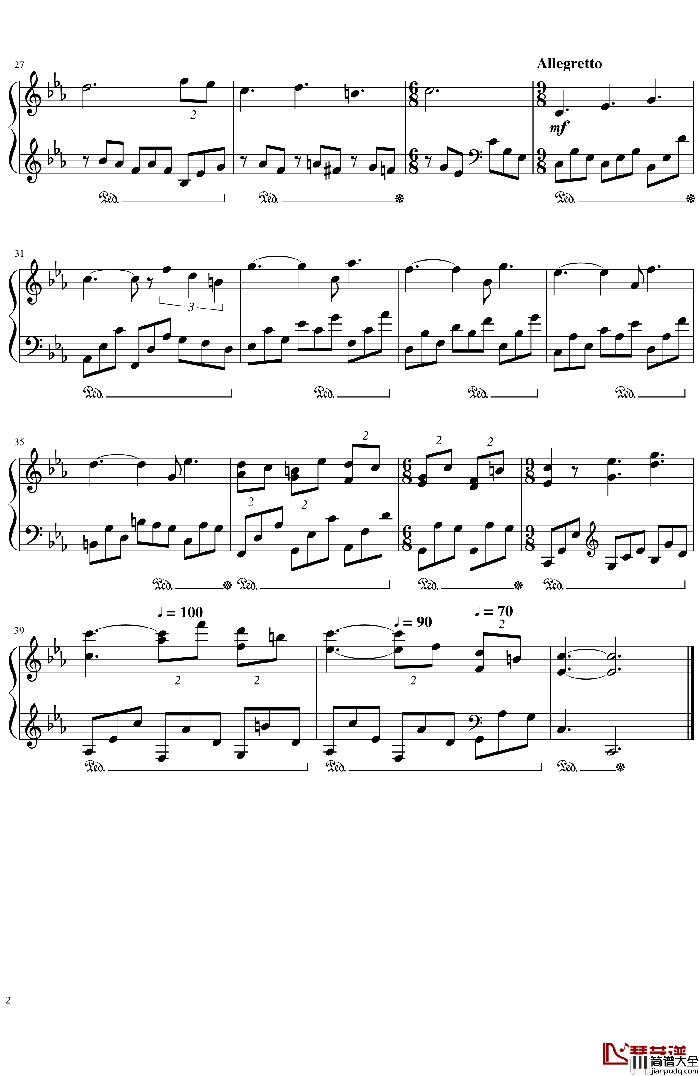 Leaving_Netherfield钢琴谱__傲慢与偏见_插曲