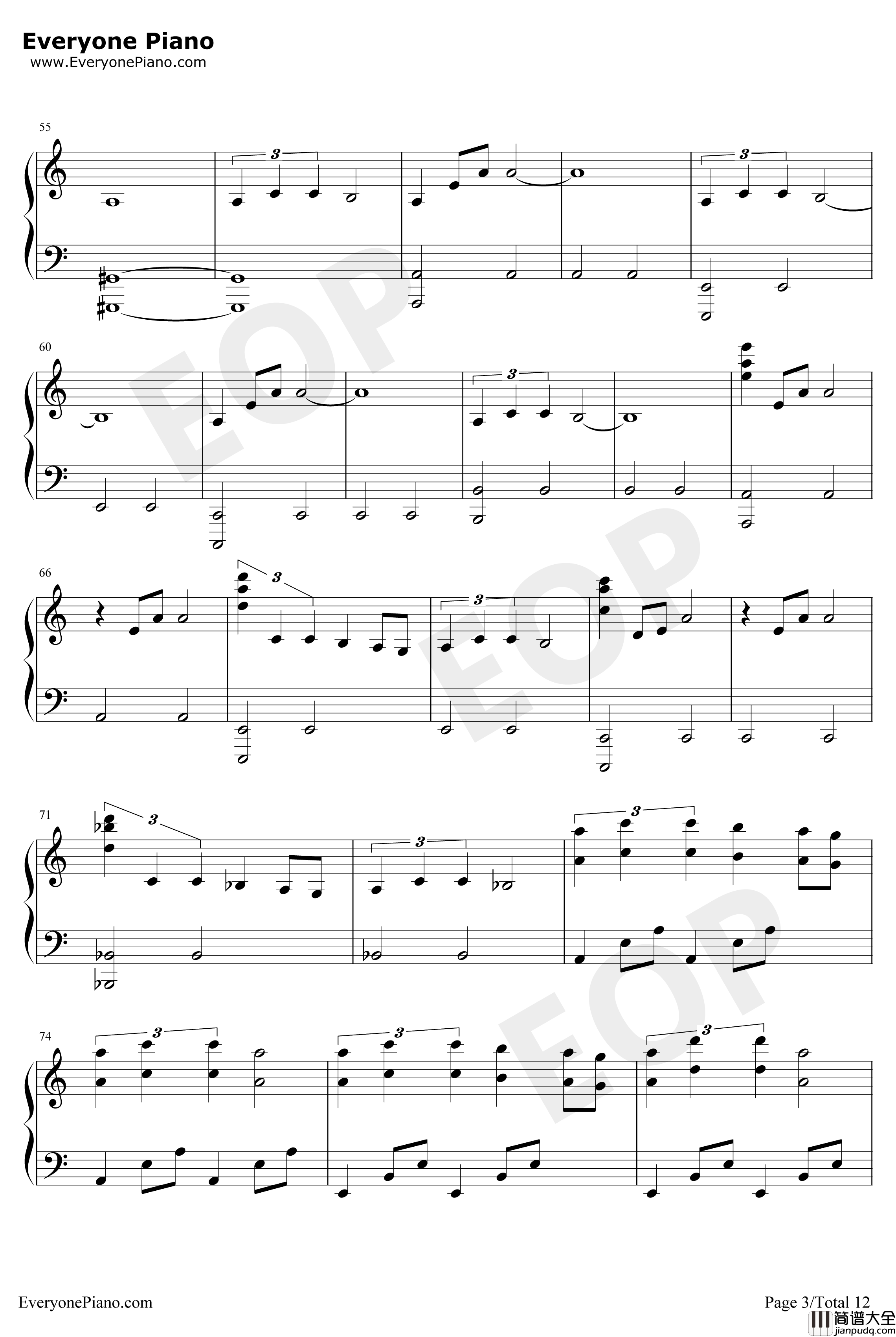 The_Night_King钢琴谱_RaminDjawadi_权力的游戏第八季OST