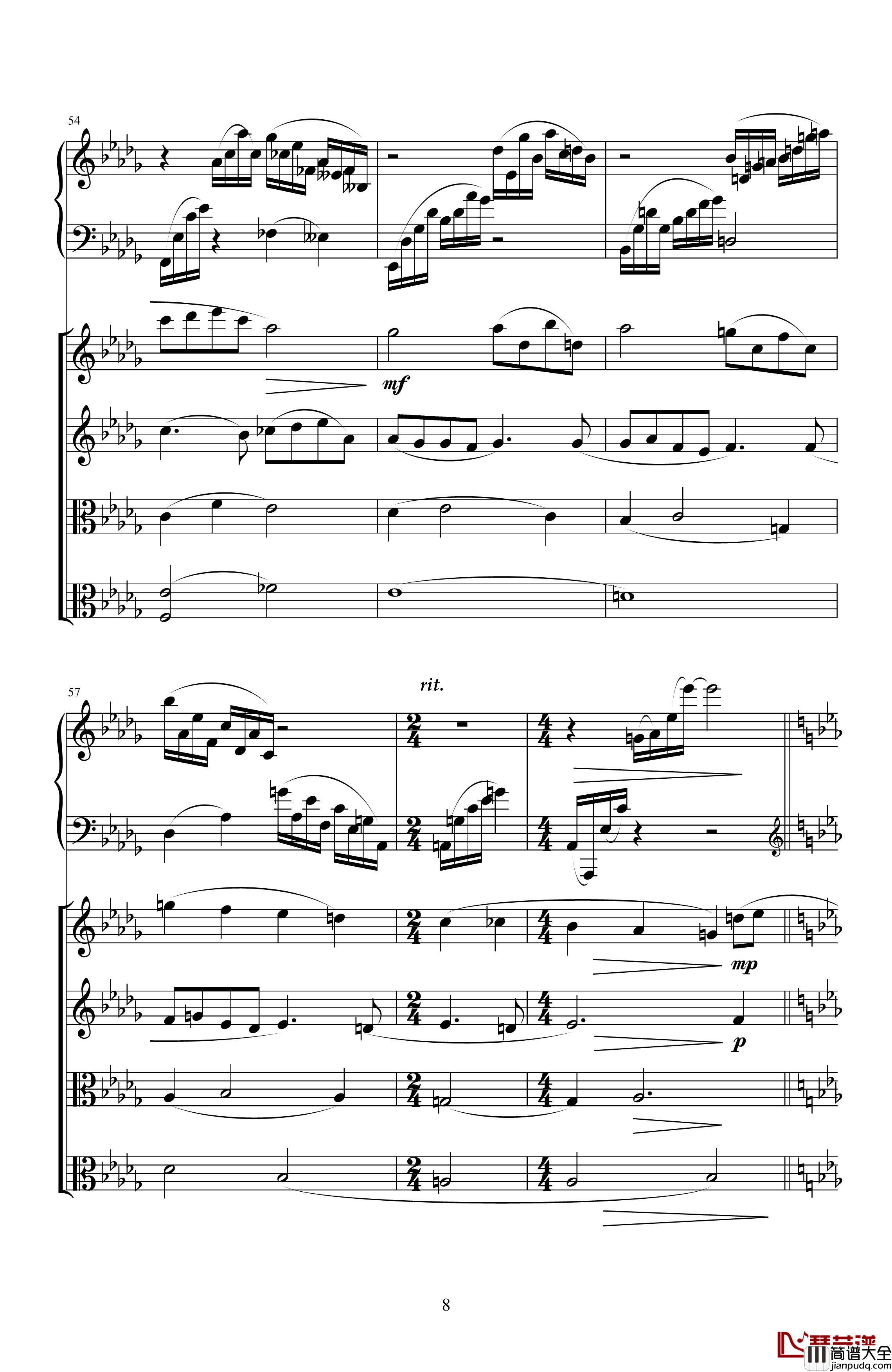 Piano_Quintet钢琴谱_天籁传声