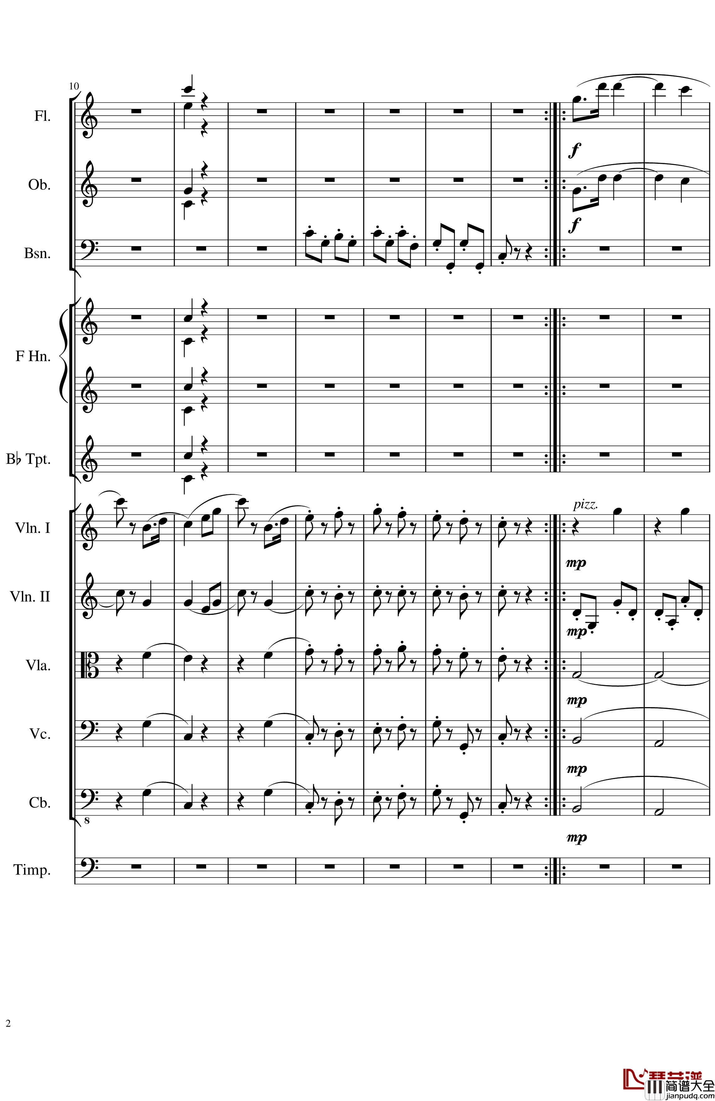 Contradance_in_C,_Op.128_一个球_钢琴谱