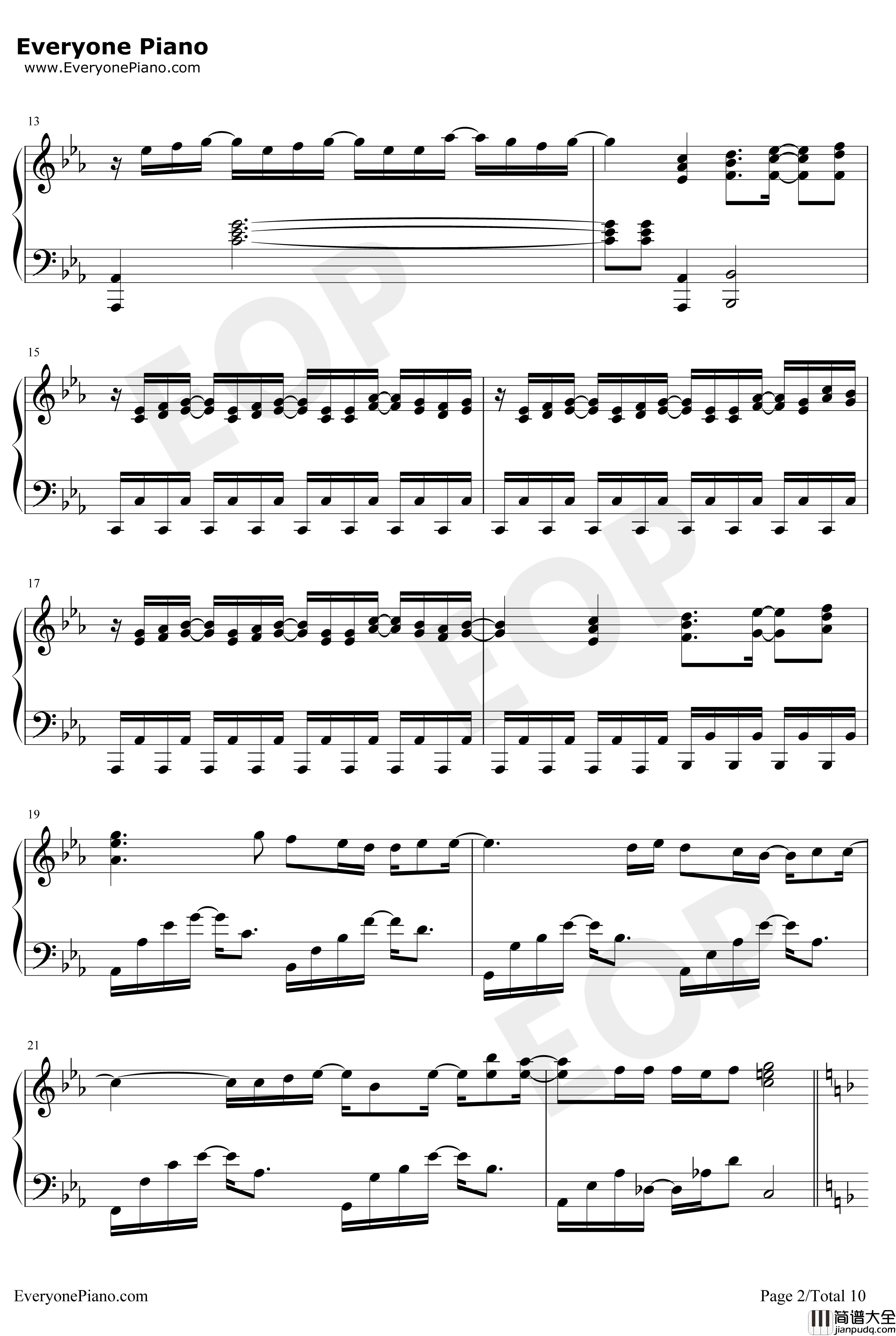 Invisible_Date钢琴谱_sweetARMS_约会大作战万由里裁决主题曲