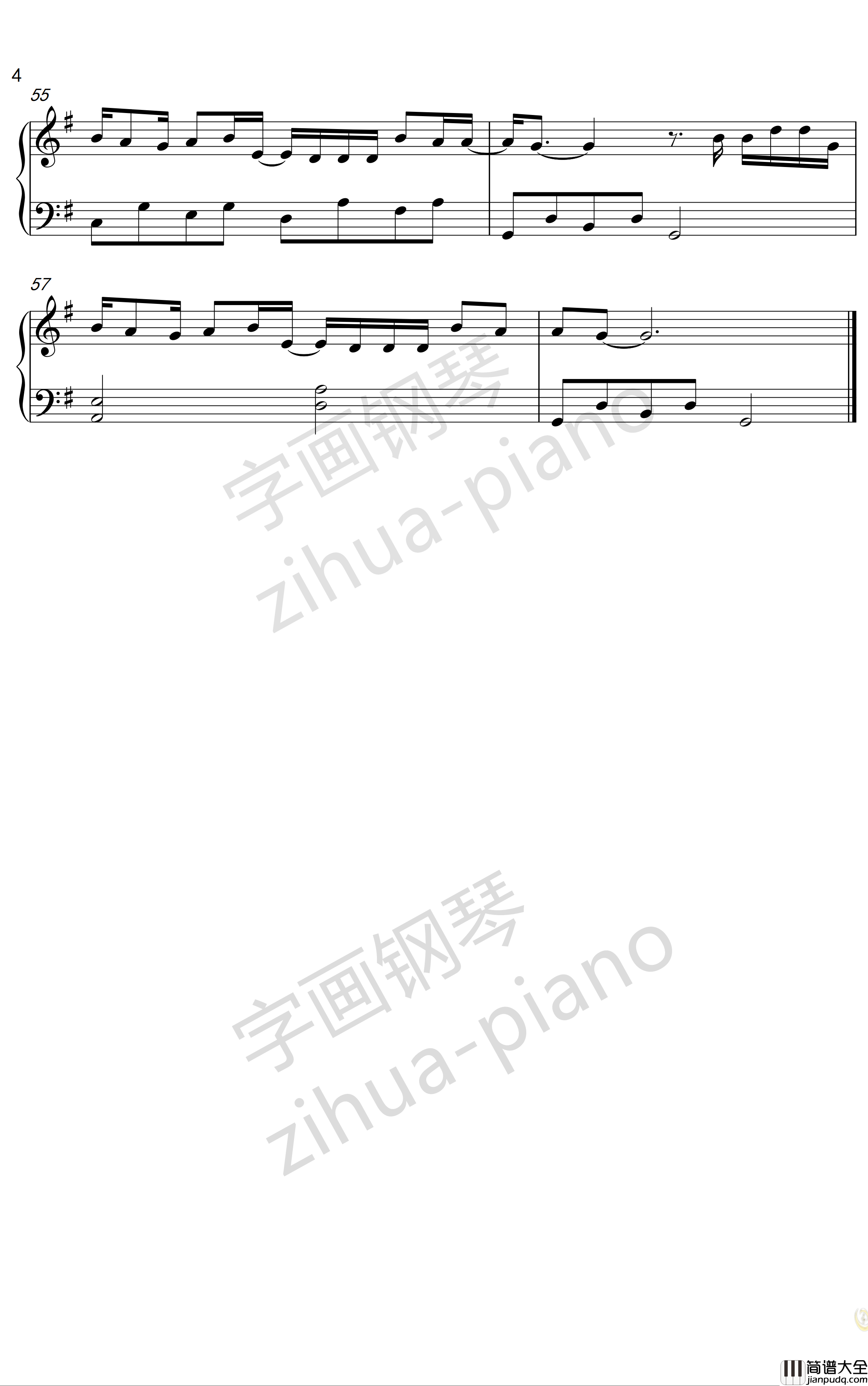 伪装钢琴谱_大壮_子画钢琴治愈版