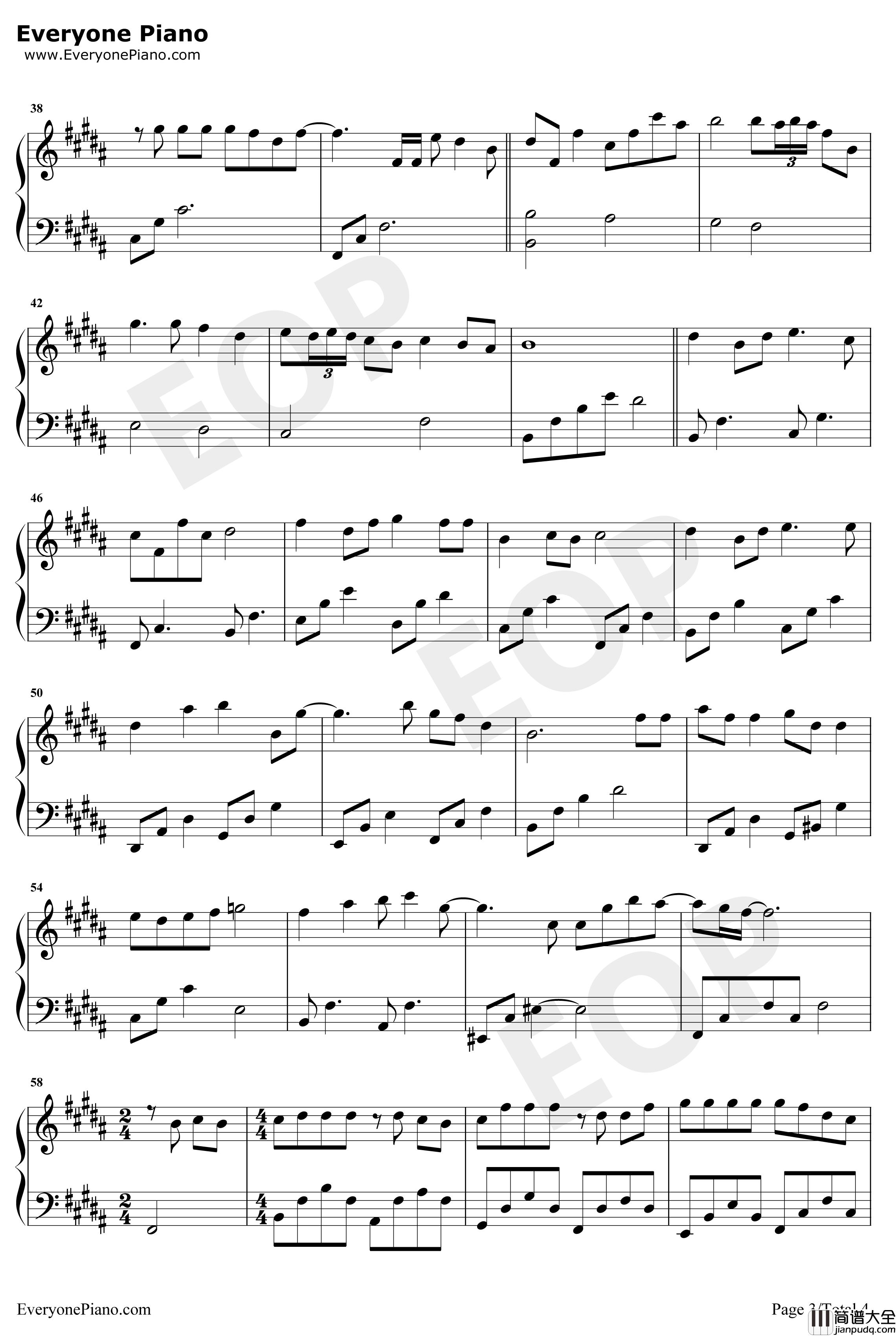 陪我长大钢琴谱_段奥娟_快把我哥带走主题曲