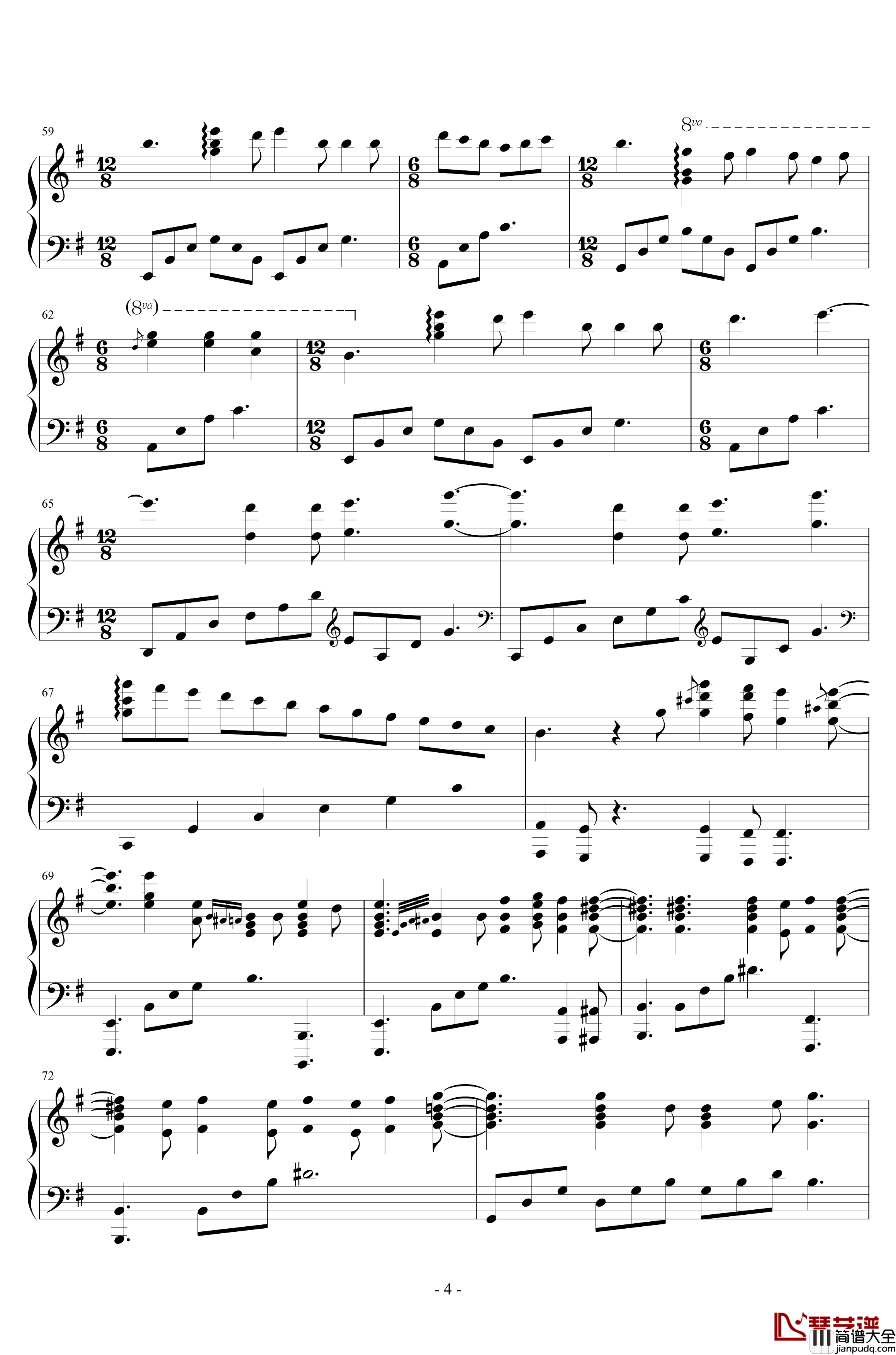 G大调第九十四号交响曲“惊愕”_贝多芬_beethoven_钢琴谱