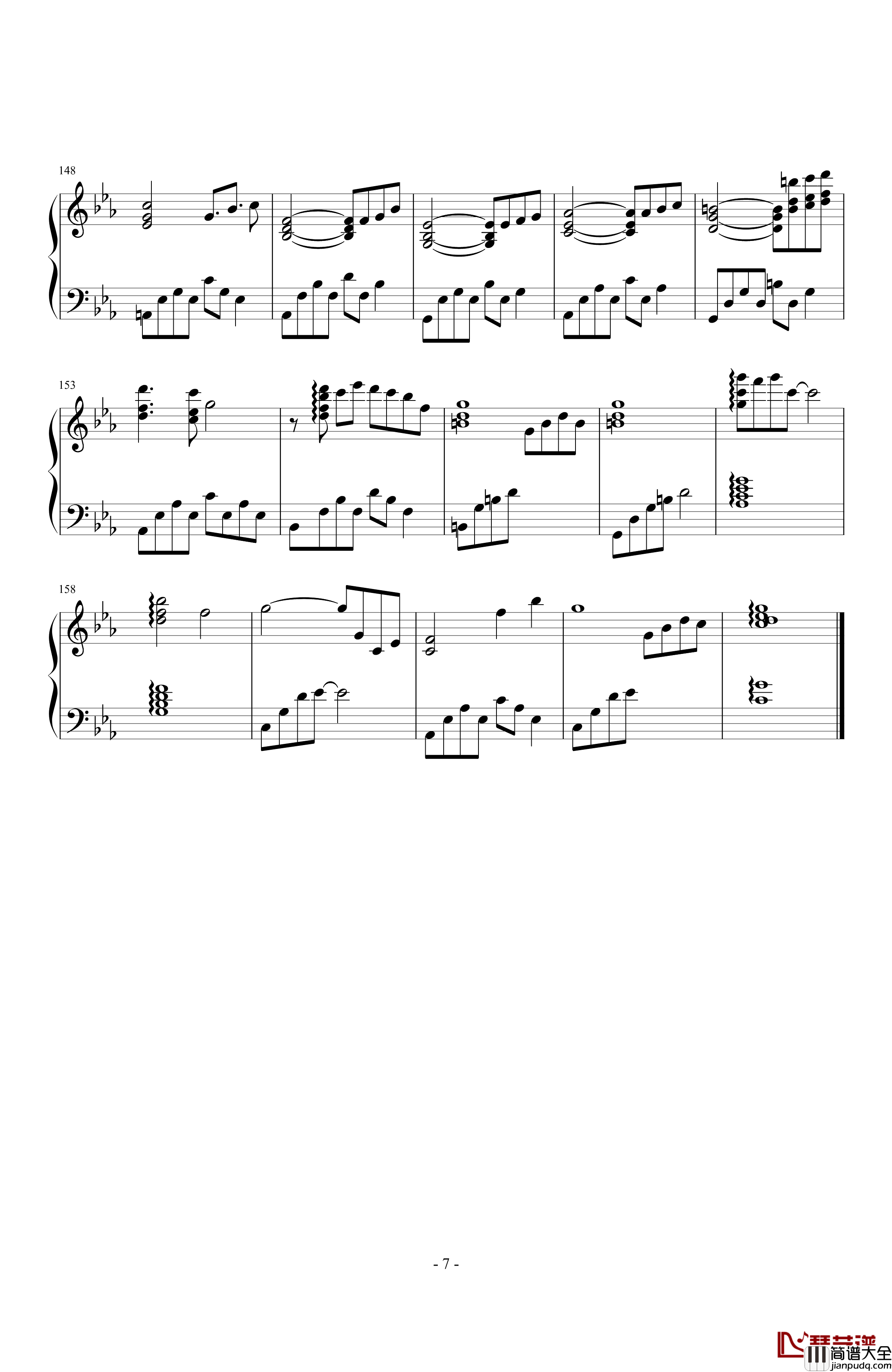 天空の悲恋歌钢琴谱_Everfades