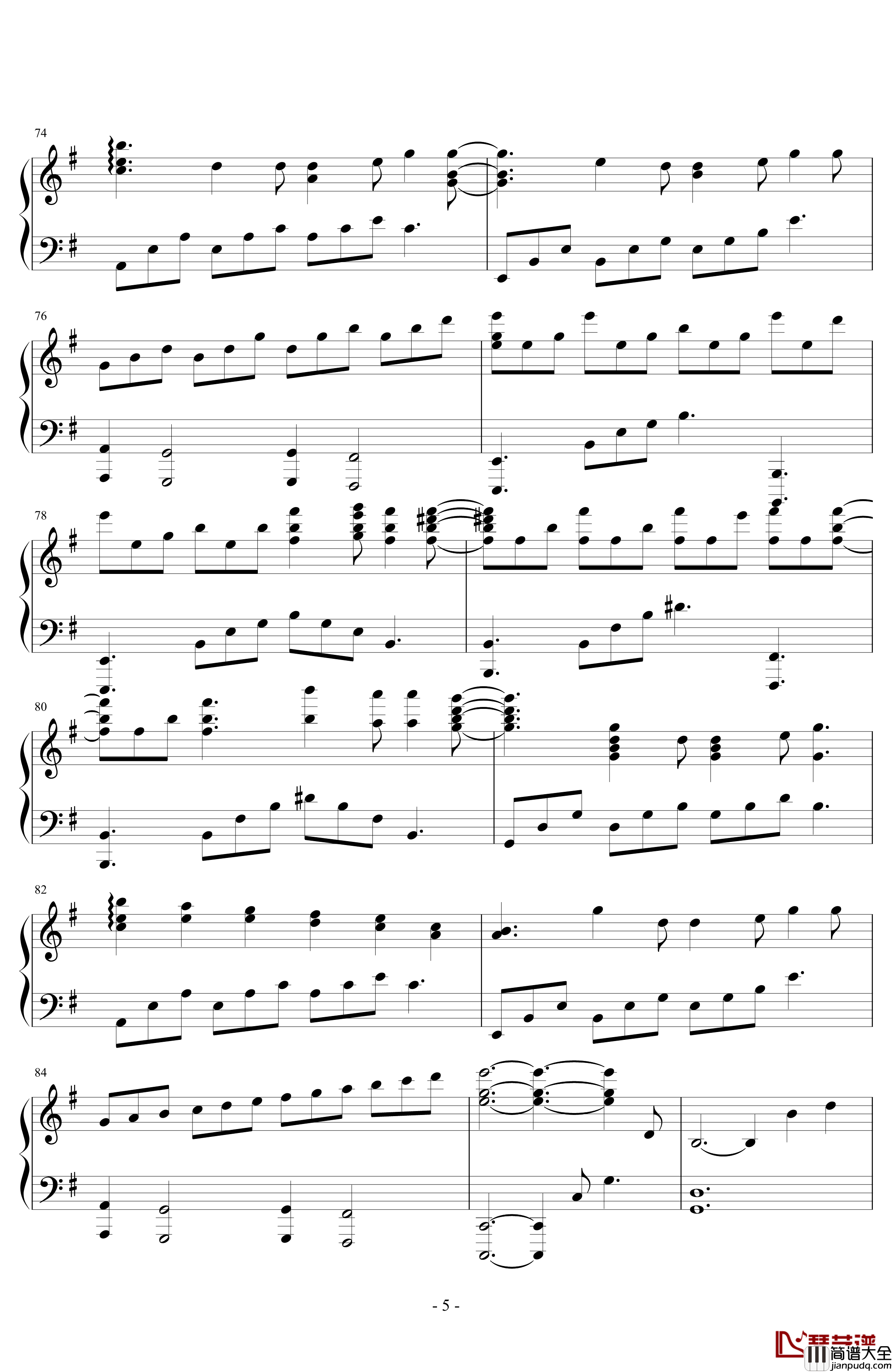 G小调随想练习曲钢琴谱_帕赫贝尔_Pachelbel