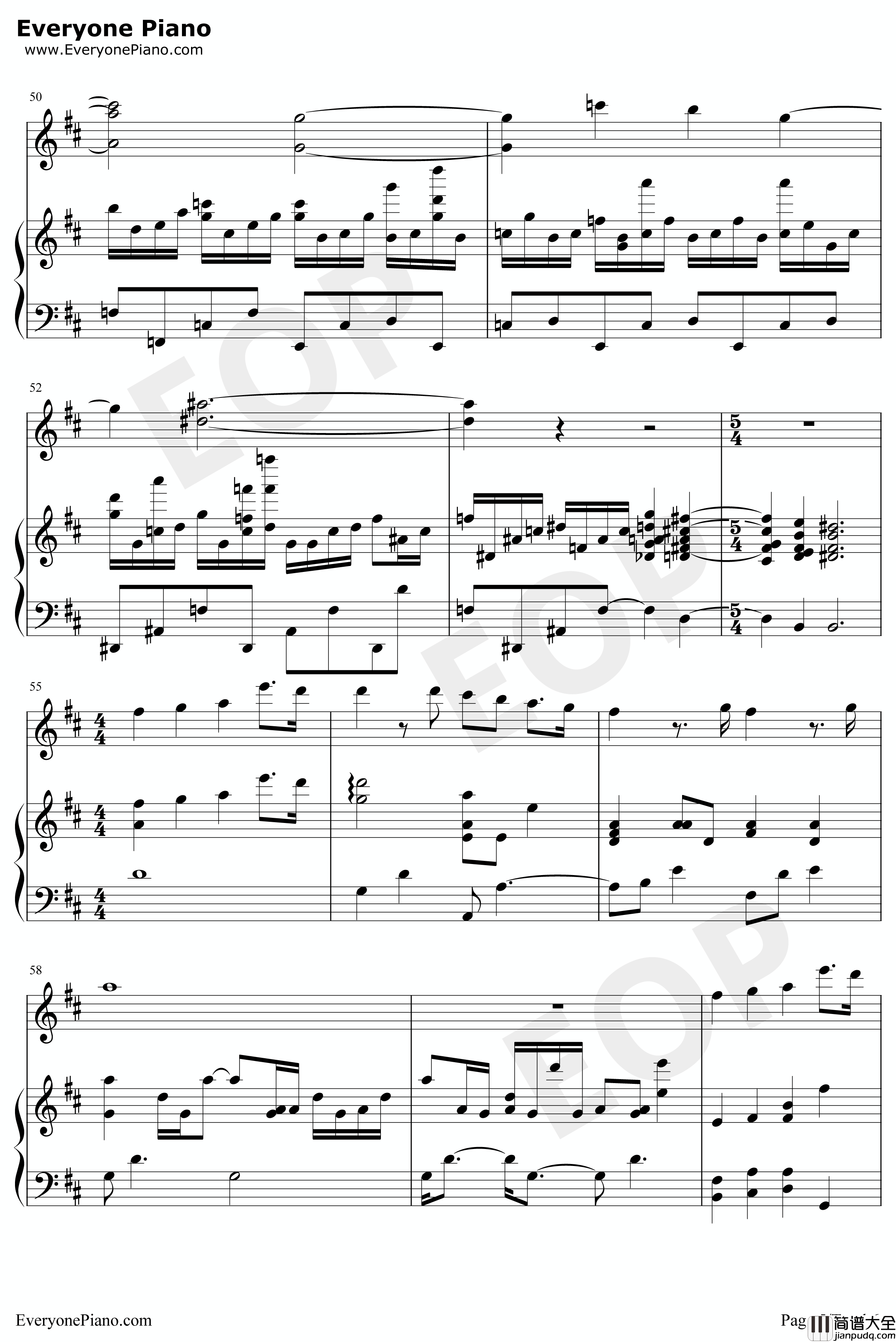 朝花夕誓于离别之朝束起约定之花主题曲钢琴谱_rionos