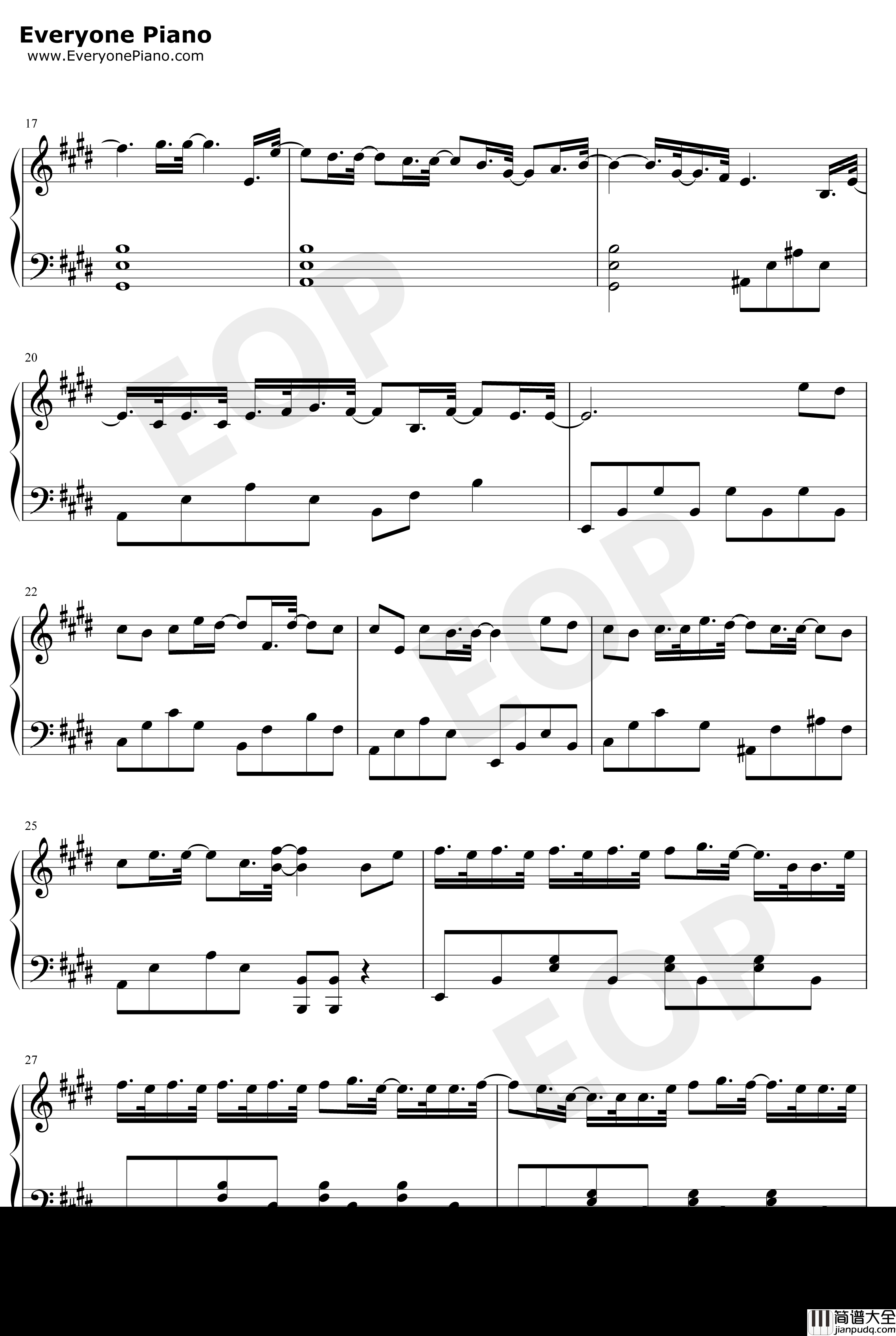 クリスマスソング钢琴谱_backnumber_朝5晚9帅气和尚爱上我主题曲