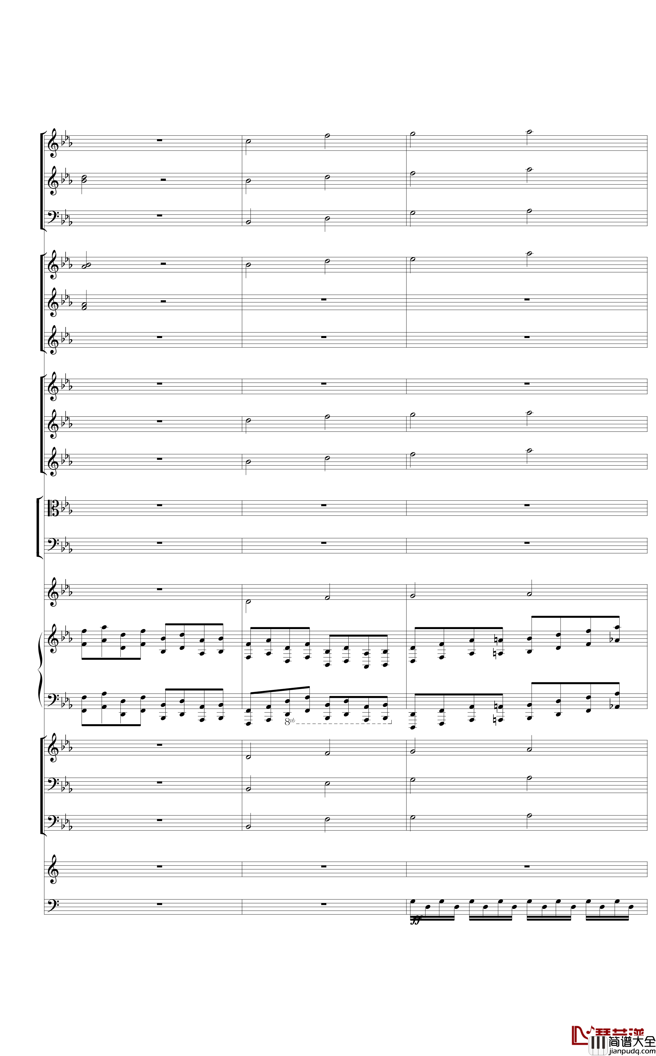 Piano_Concerto_No.3_in_E_Flat_minor,I钢琴谱_热情而辉煌
