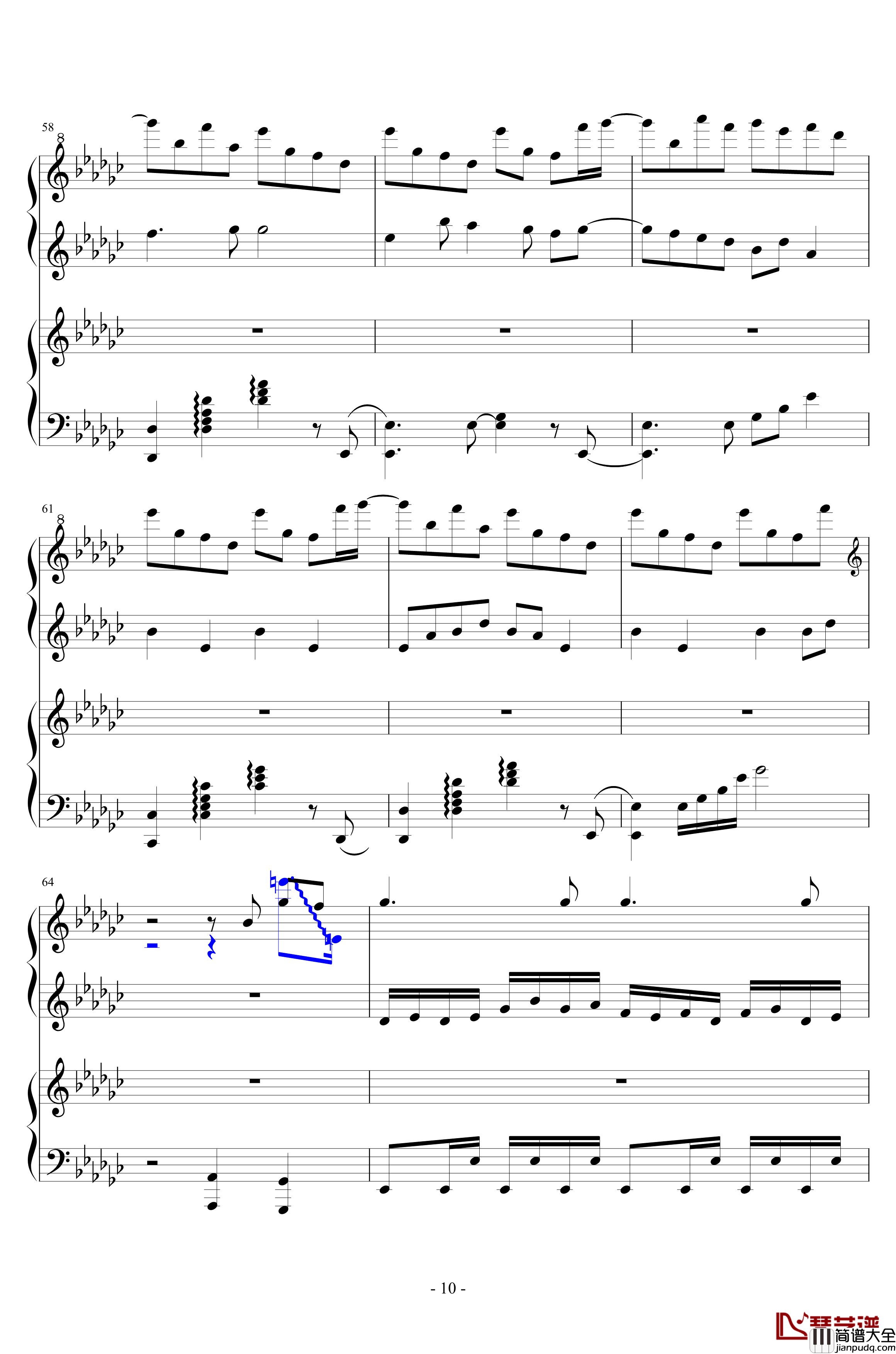 Bad_apple!!×东方角色组曲钢琴谱_Piano.ver_东方project