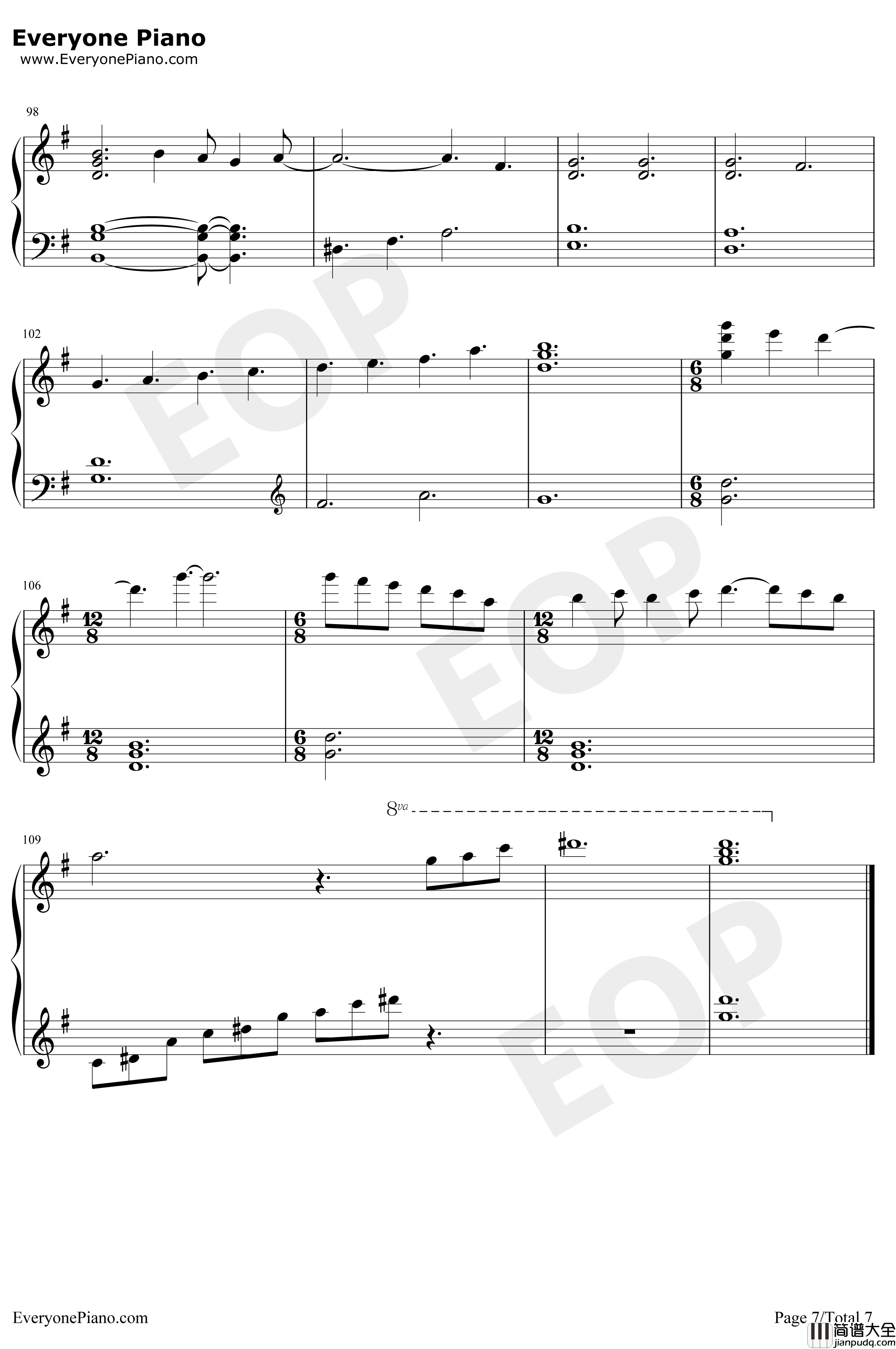Shape_of_You钢琴谱_EdSheeran_演奏版